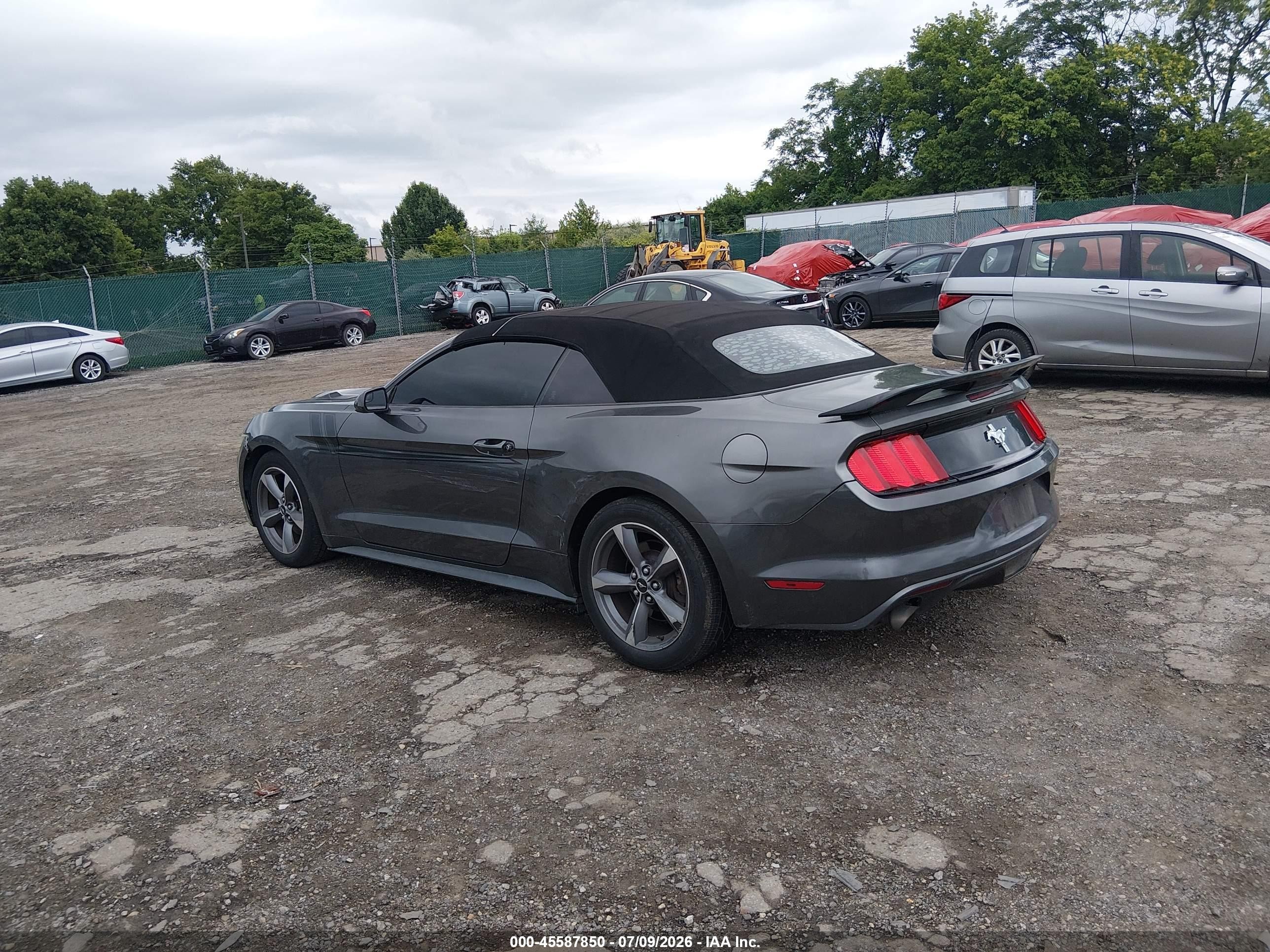 2015 Ford Mustang V6 Gray vin: 1FATP8EMXF5423138