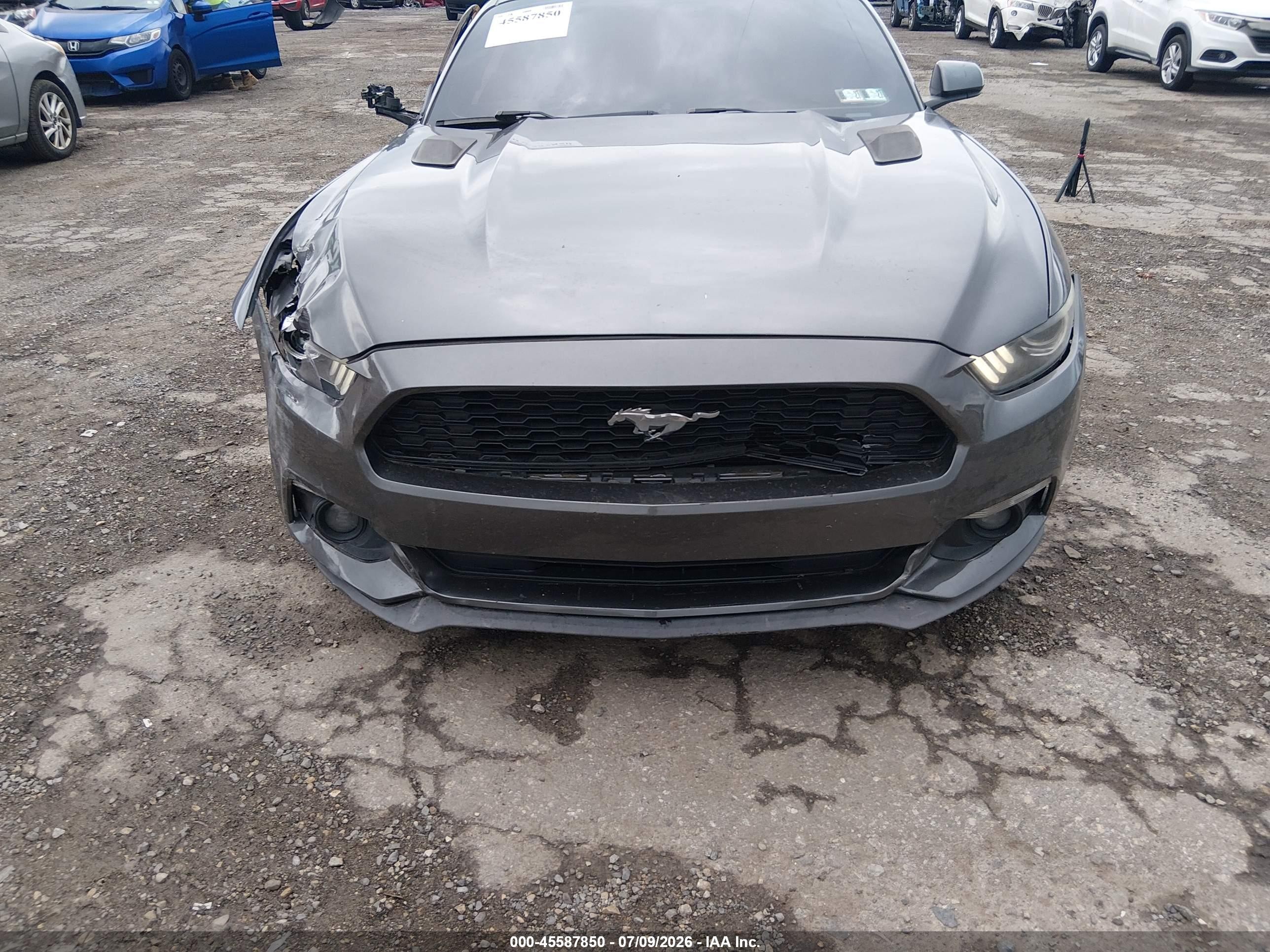 2015 Ford Mustang V6 Gray vin: 1FATP8EMXF5423138