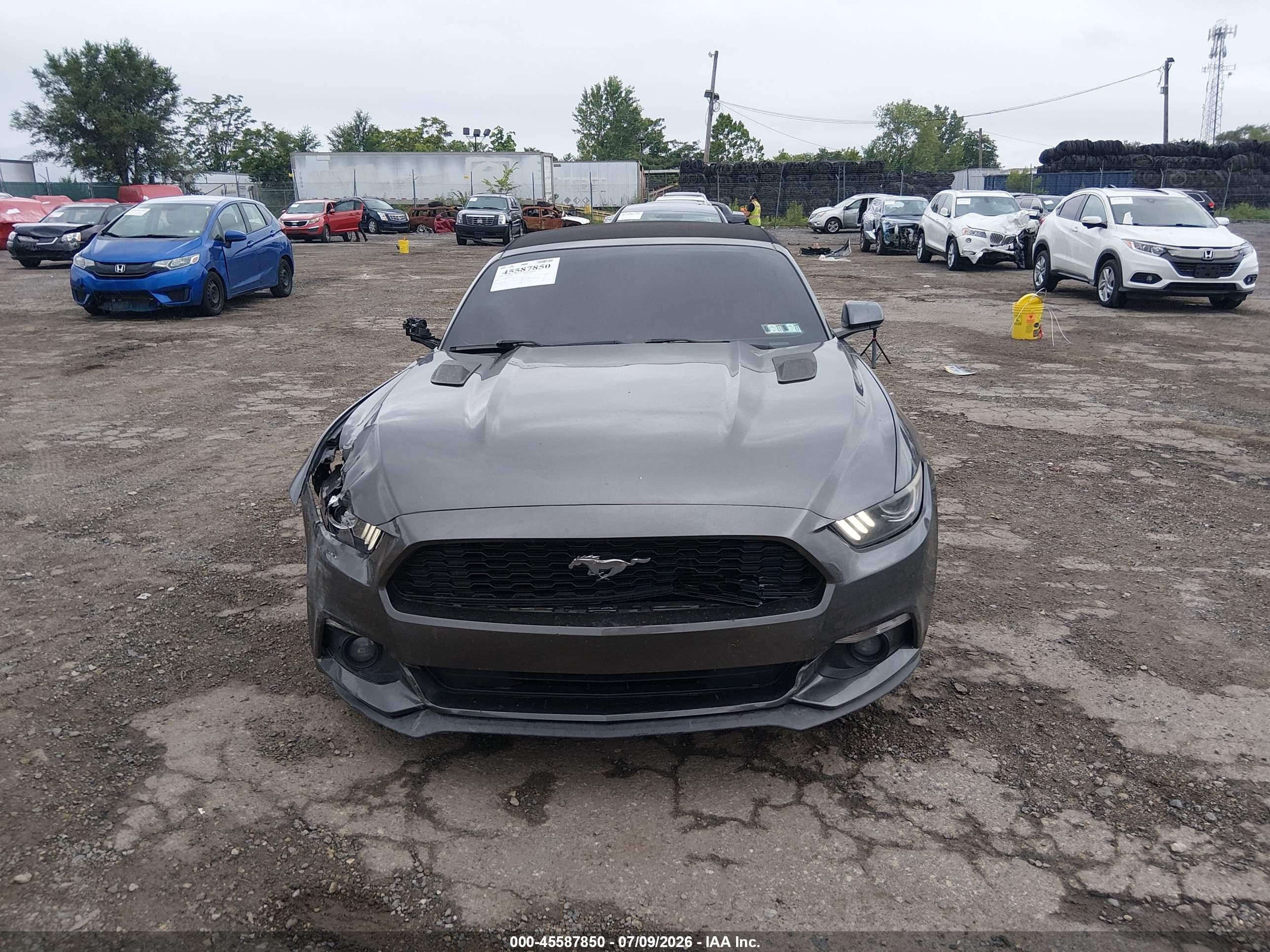 2015 Ford Mustang V6 Gray vin: 1FATP8EMXF5423138