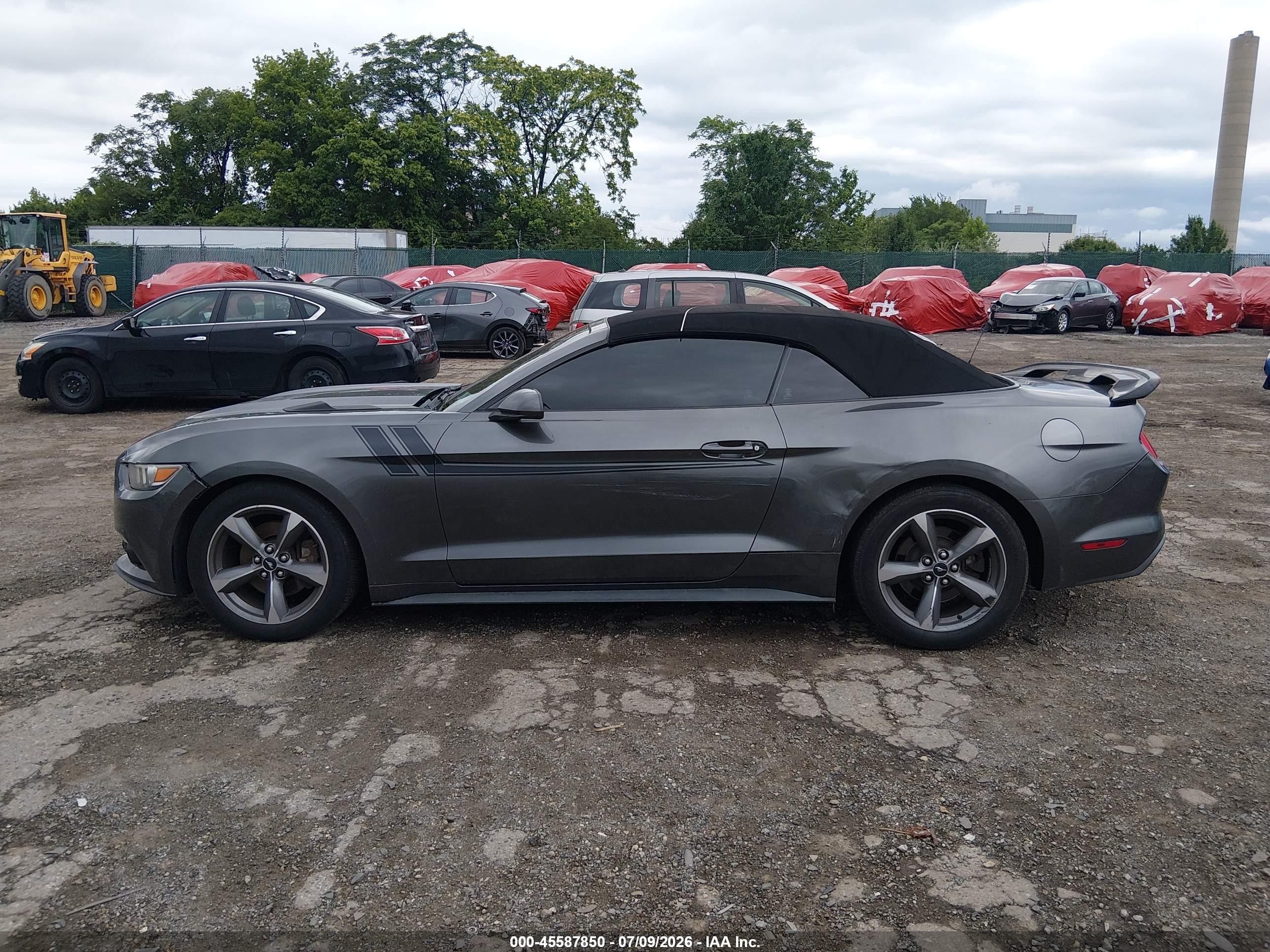 2015 Ford Mustang V6 Gray vin: 1FATP8EMXF5423138