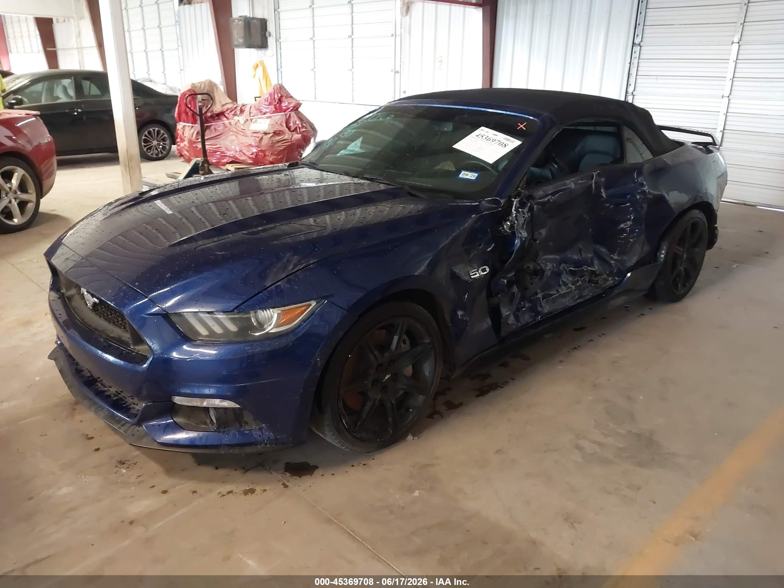 2015 Ford Mustang Gt Premium Blue vin: 1FATP8FF0F5384835