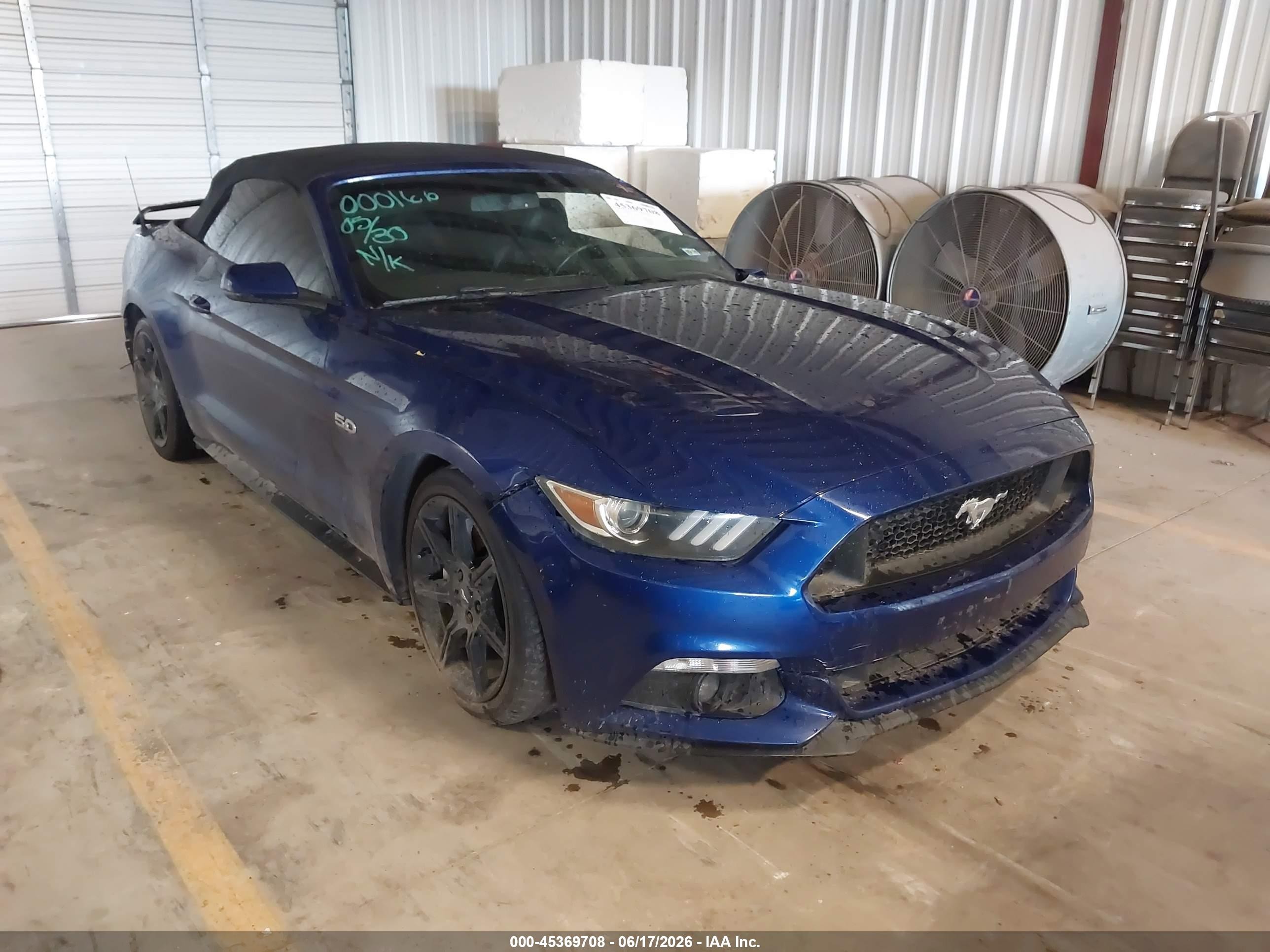 2015 Ford Mustang Gt Premium Blue vin: 1FATP8FF0F5384835