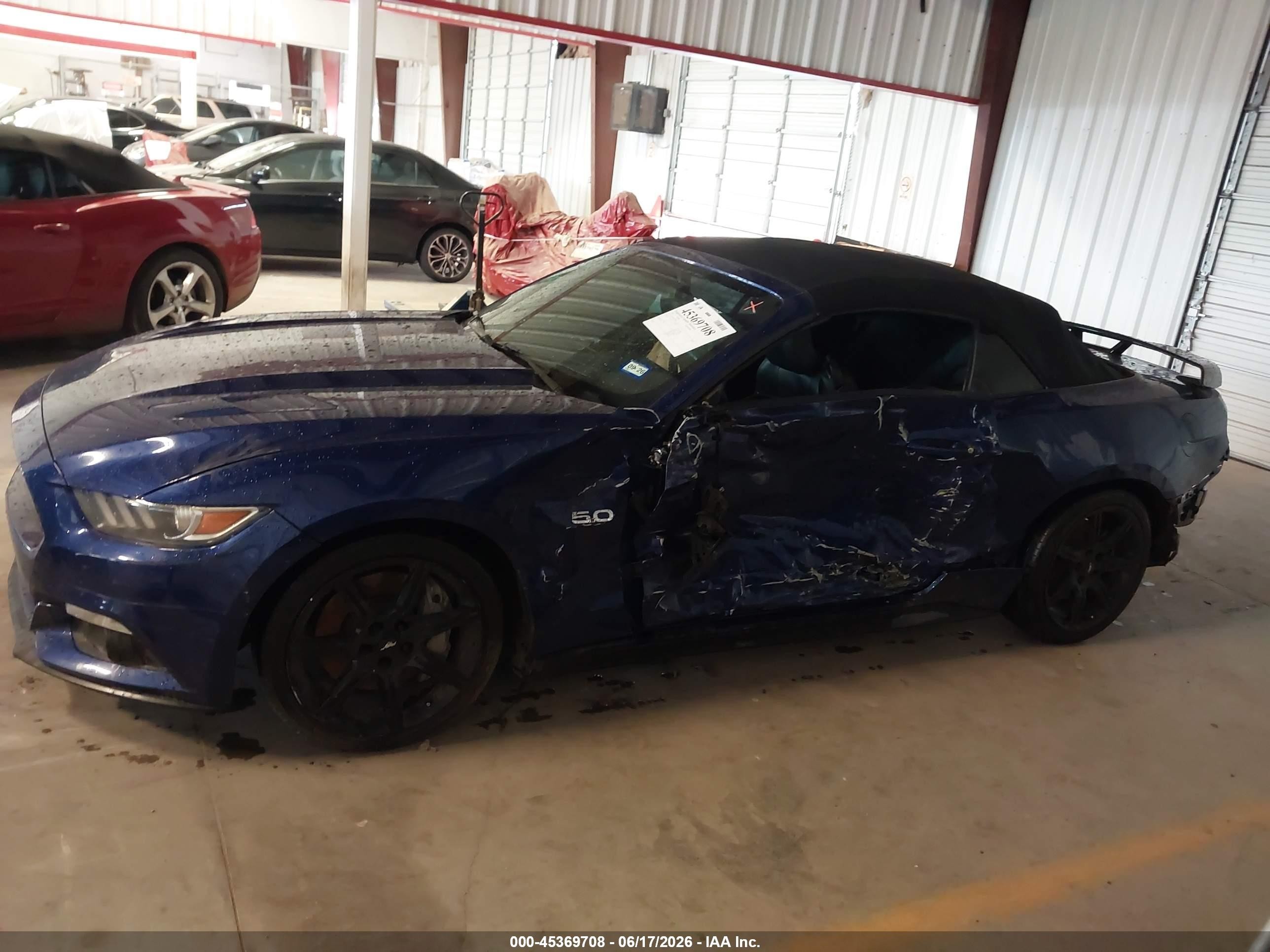 2015 Ford Mustang Gt Premium Blue vin: 1FATP8FF0F5384835