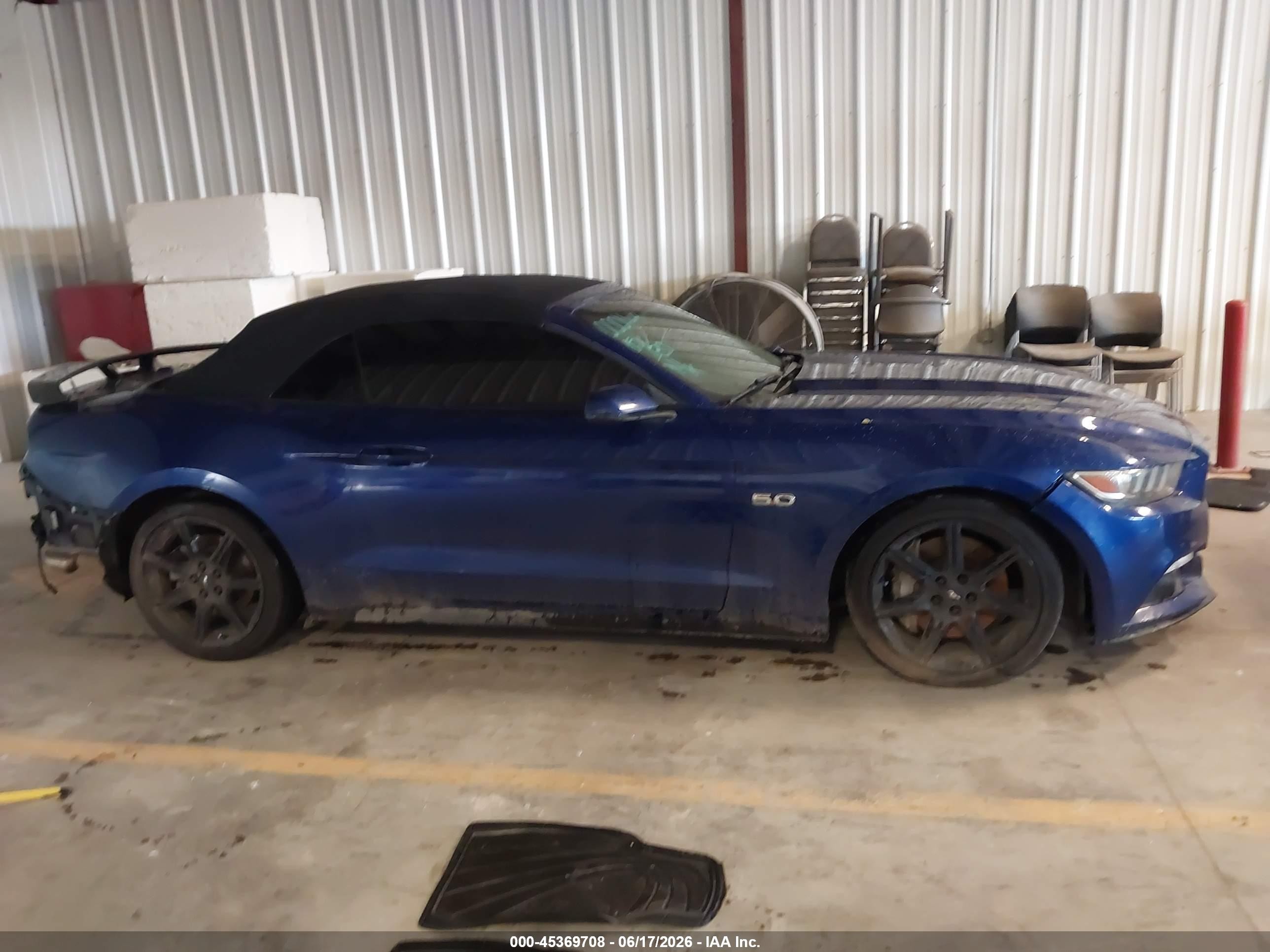 2015 Ford Mustang Gt Premium Blue vin: 1FATP8FF0F5384835