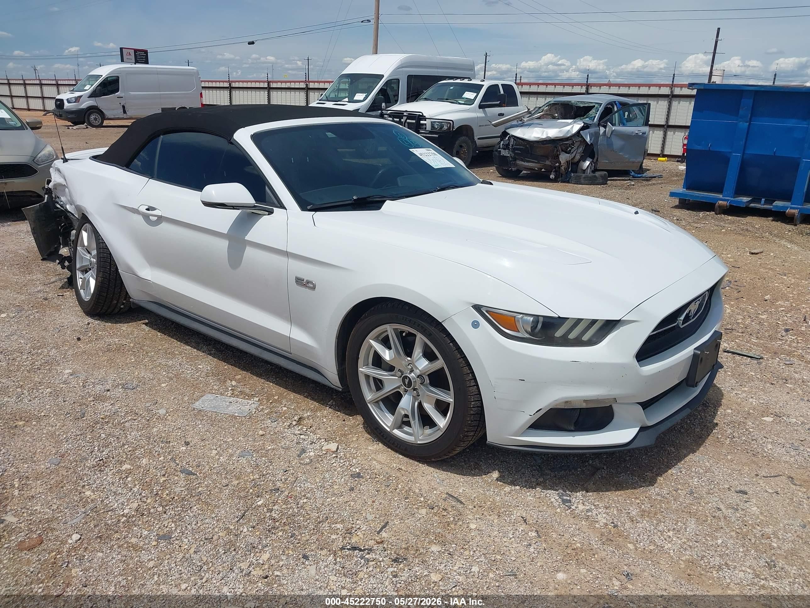 2015 Ford Mustang Gt Premium White vin: 1FATP8FF5F5362720