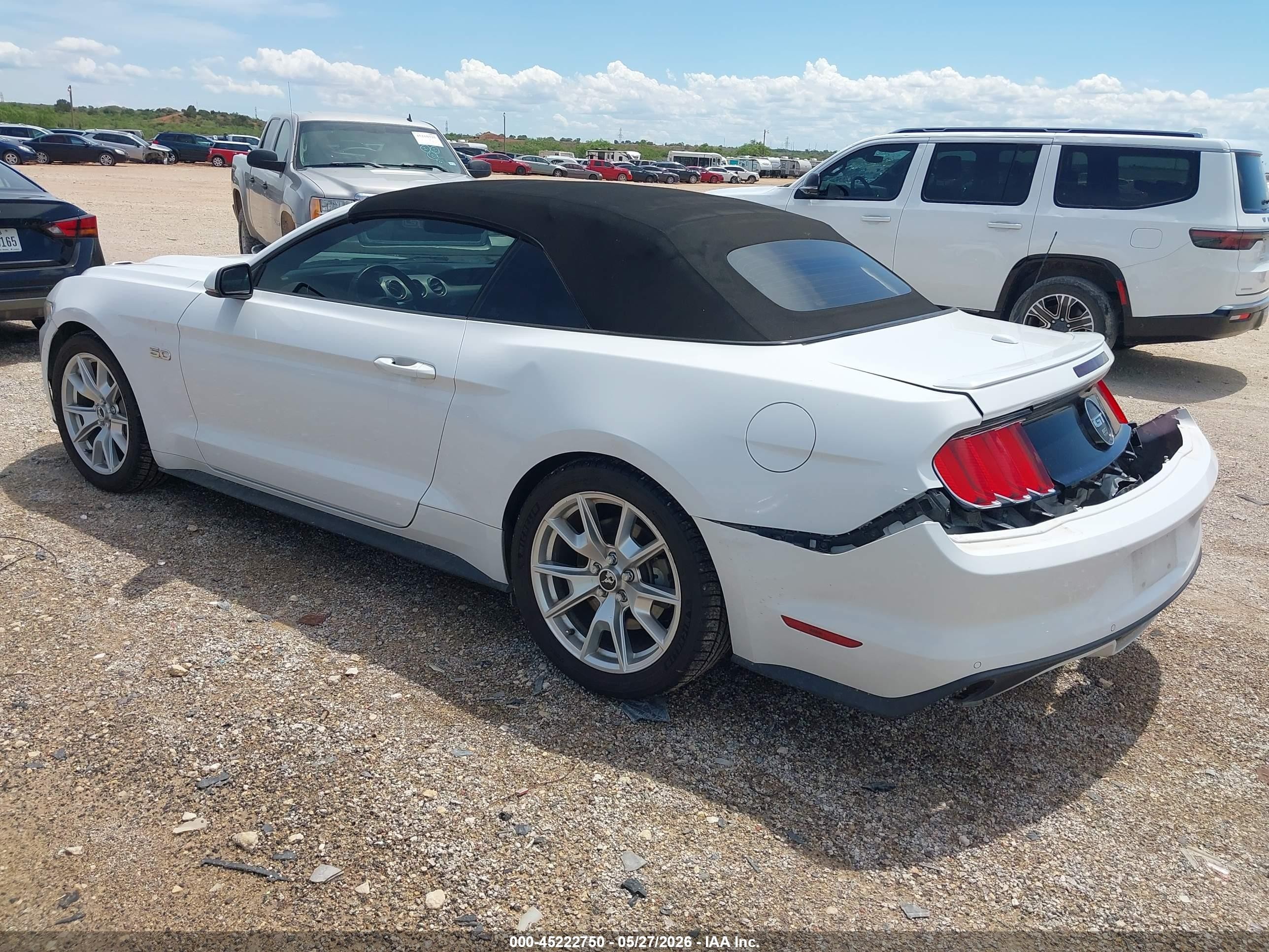 2015 Ford Mustang Gt Premium White vin: 1FATP8FF5F5362720
