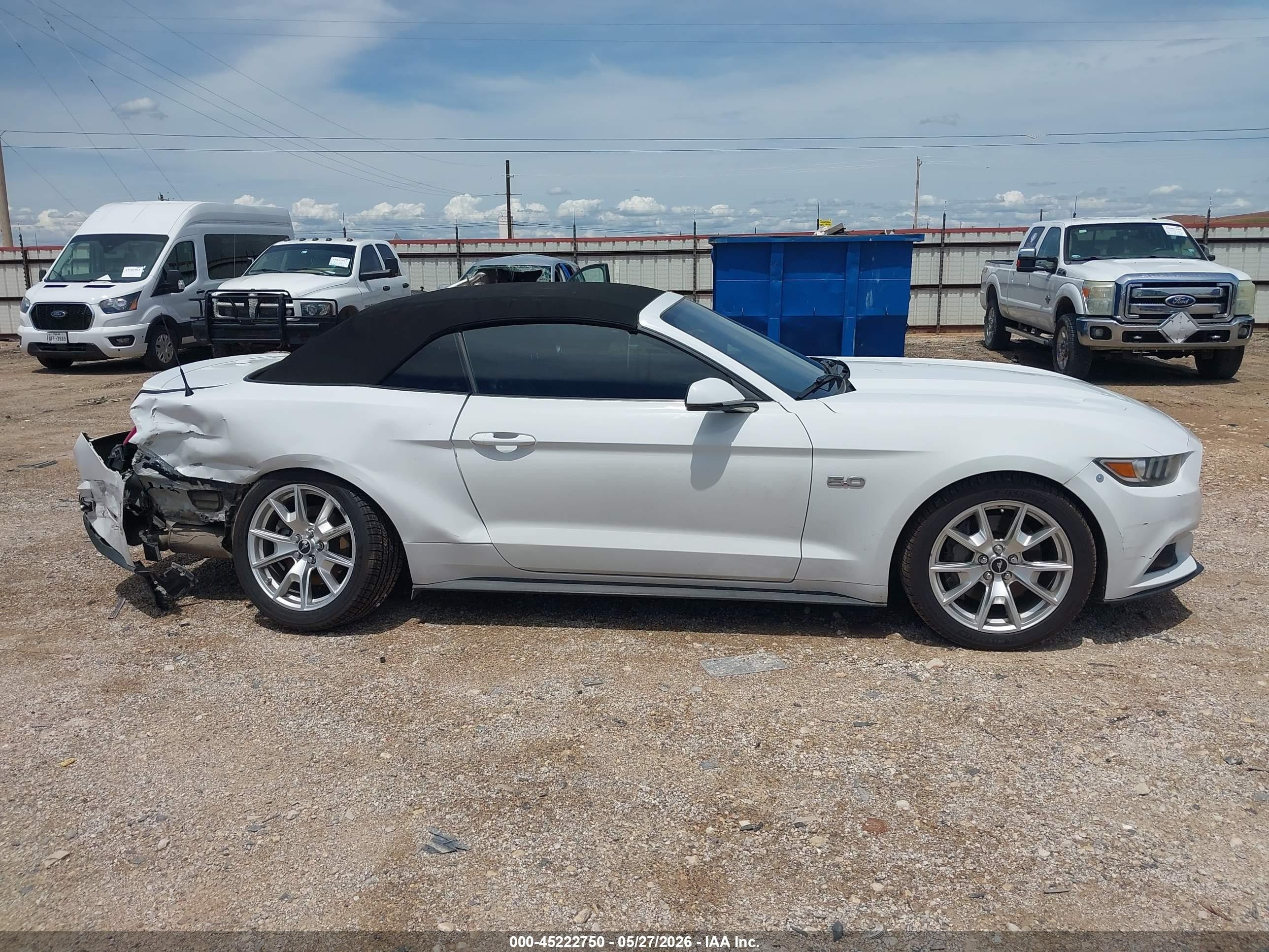 2015 Ford Mustang Gt Premium White vin: 1FATP8FF5F5362720
