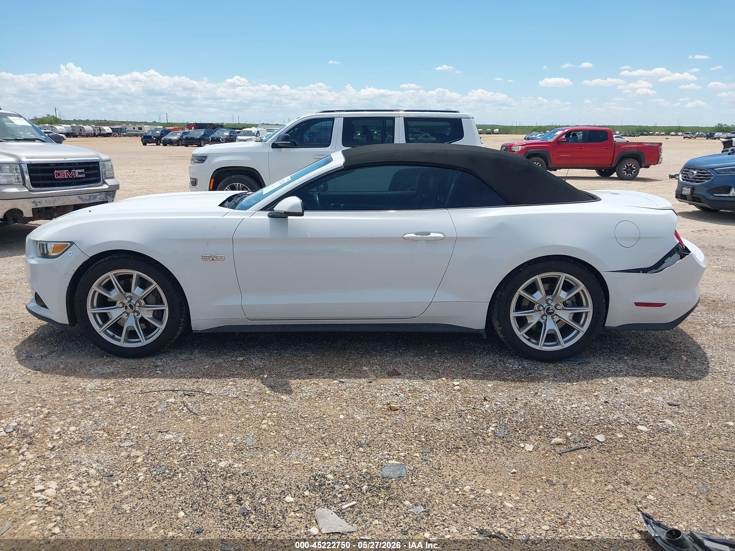 2015 Ford Mustang Gt Premium White vin: 1FATP8FF5F5362720