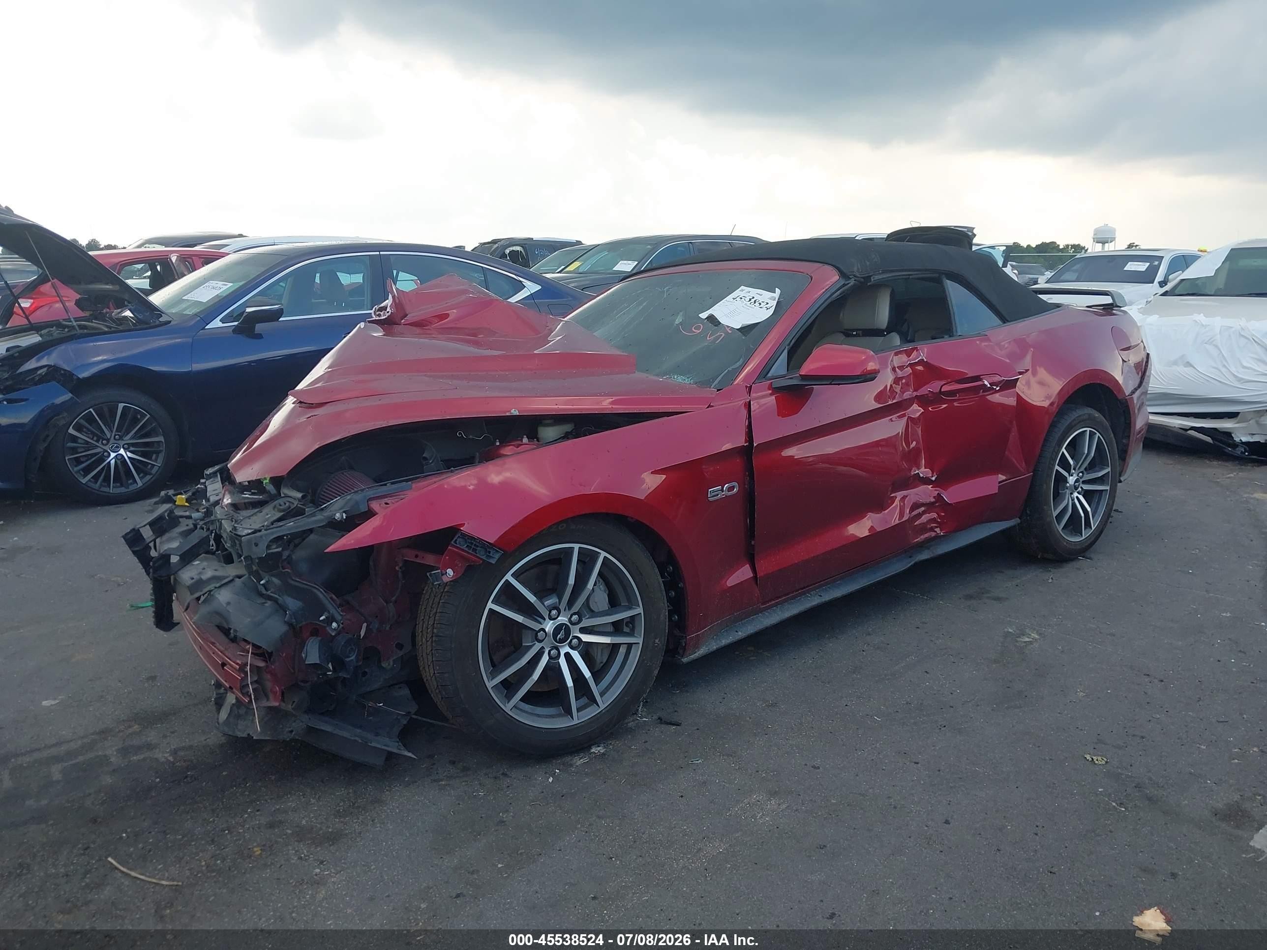 2015 Ford Mustang Gt Premium Maroon vin: 1FATP8FF5F5431597