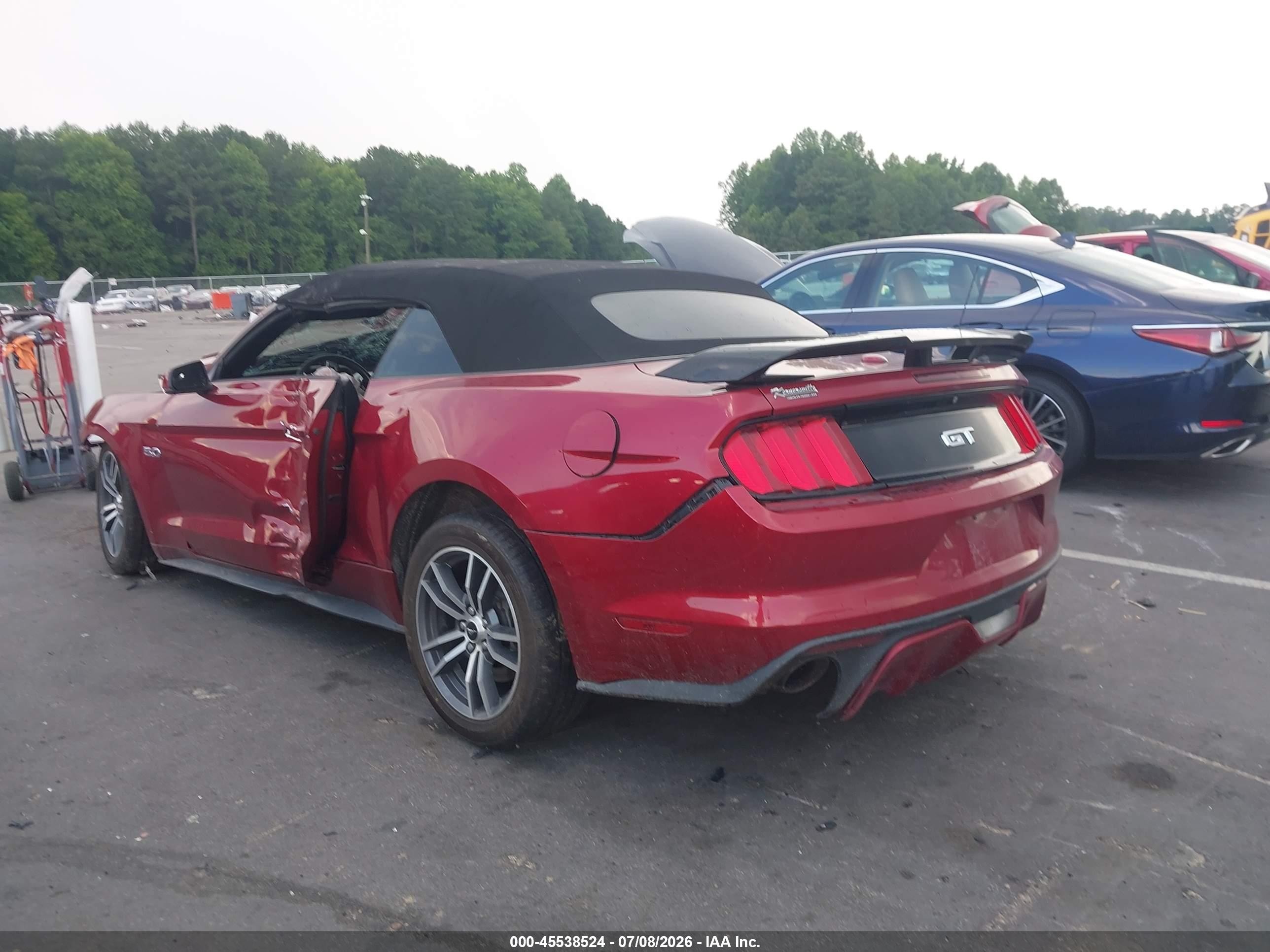2015 Ford Mustang Gt Premium Maroon vin: 1FATP8FF5F5431597