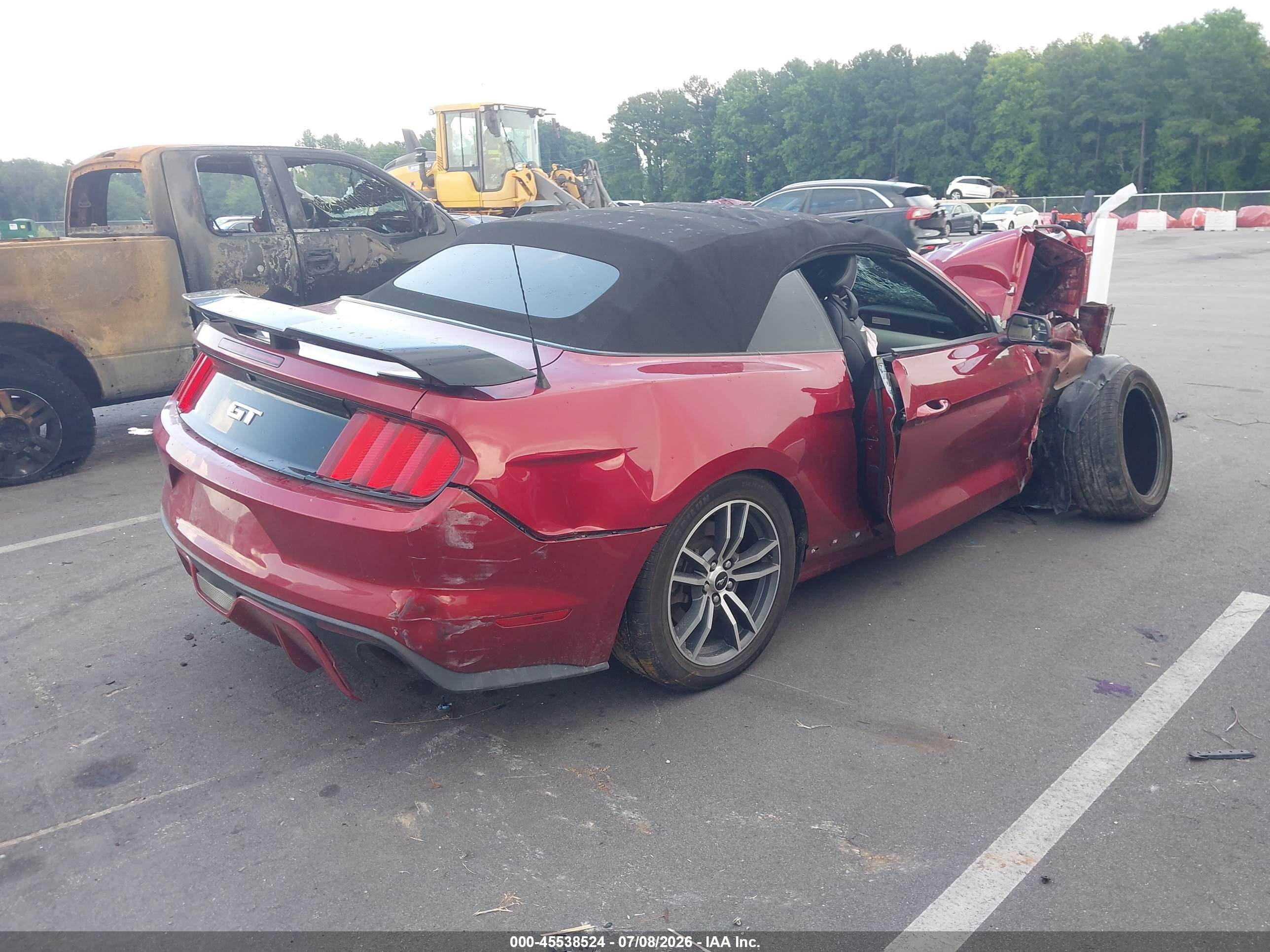 2015 Ford Mustang Gt Premium Maroon vin: 1FATP8FF5F5431597
