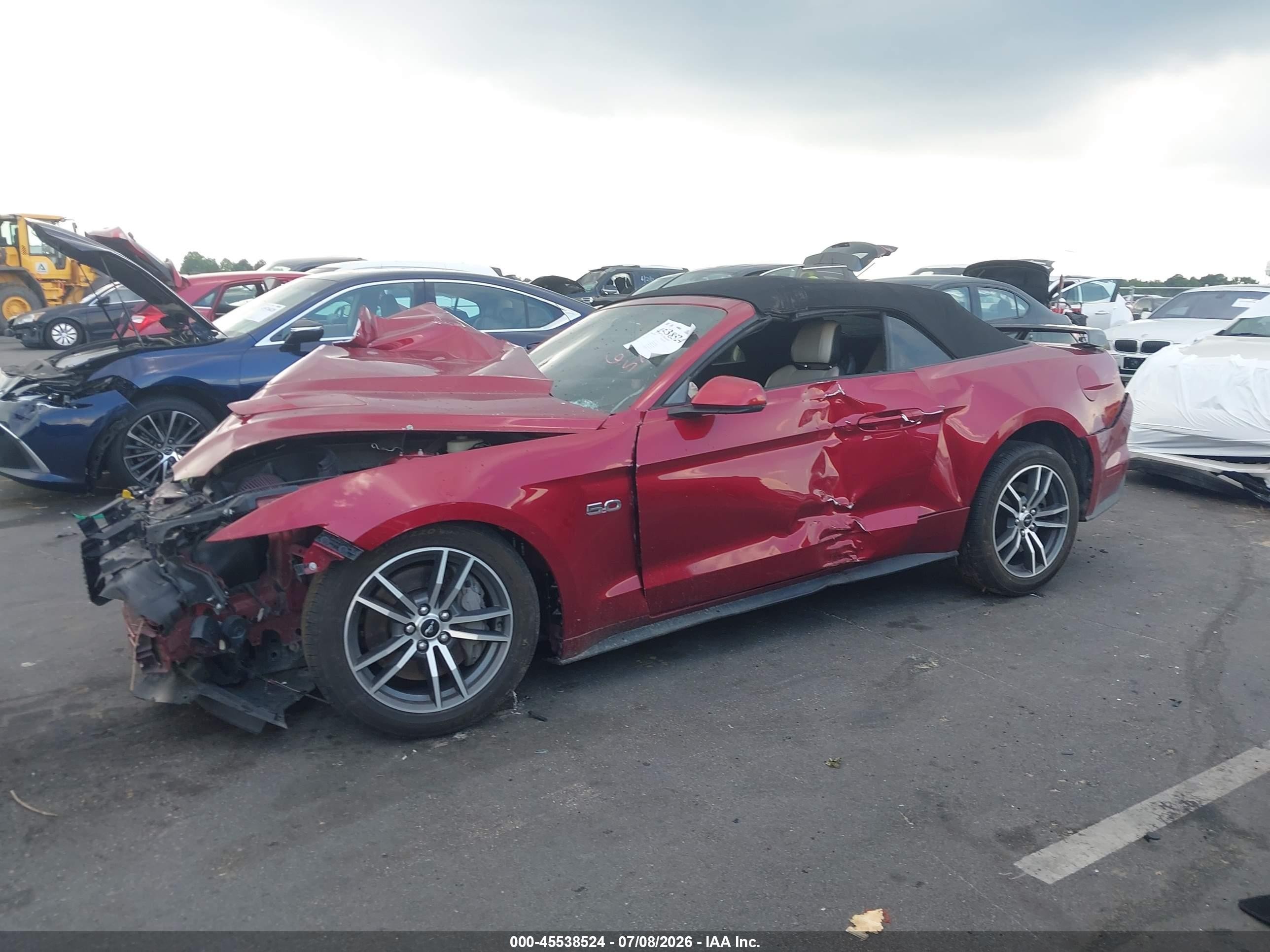 2015 Ford Mustang Gt Premium Maroon vin: 1FATP8FF5F5431597