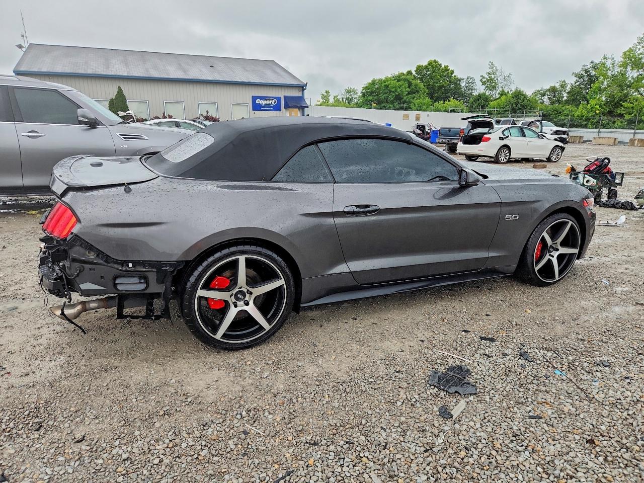 2015 Ford Mustang Gt Gray vin: 1FATP8FF8F5338444
