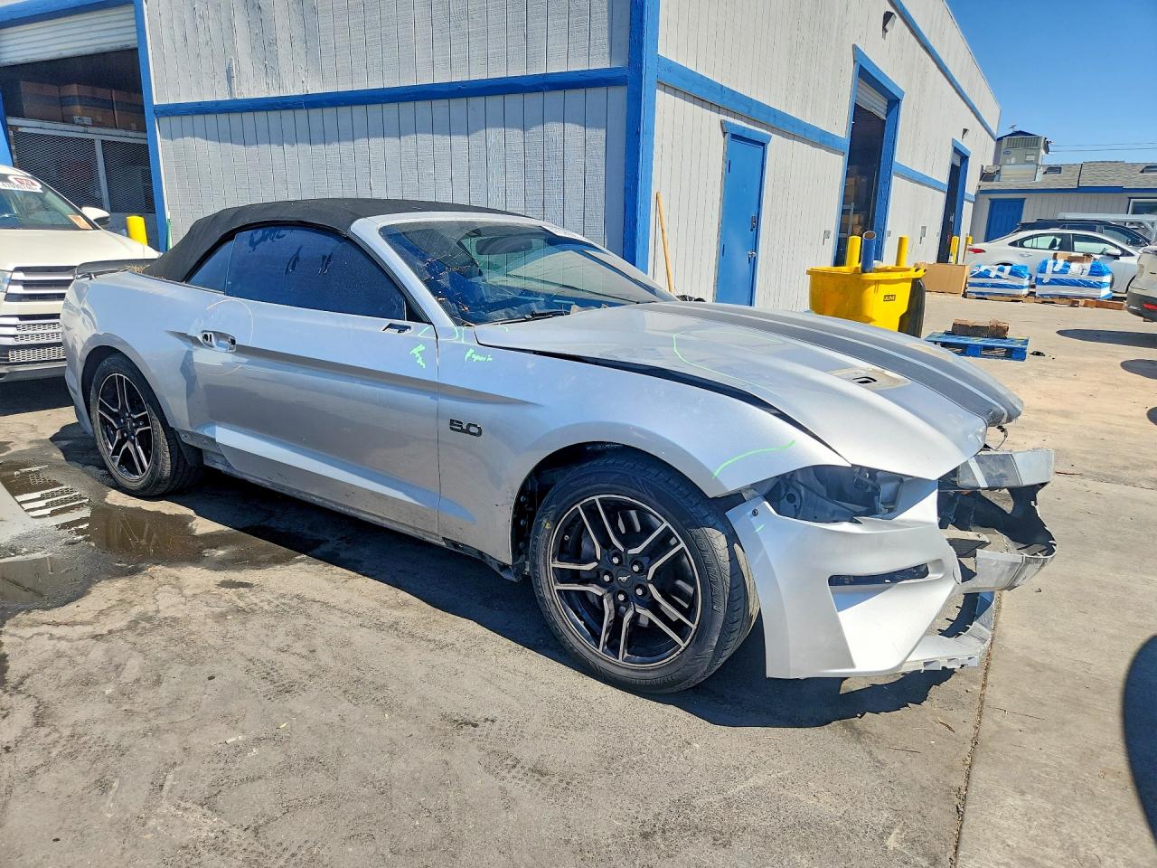 2019 Ford Mustang Gt Silver vin: 1FATP8FF8K5140389