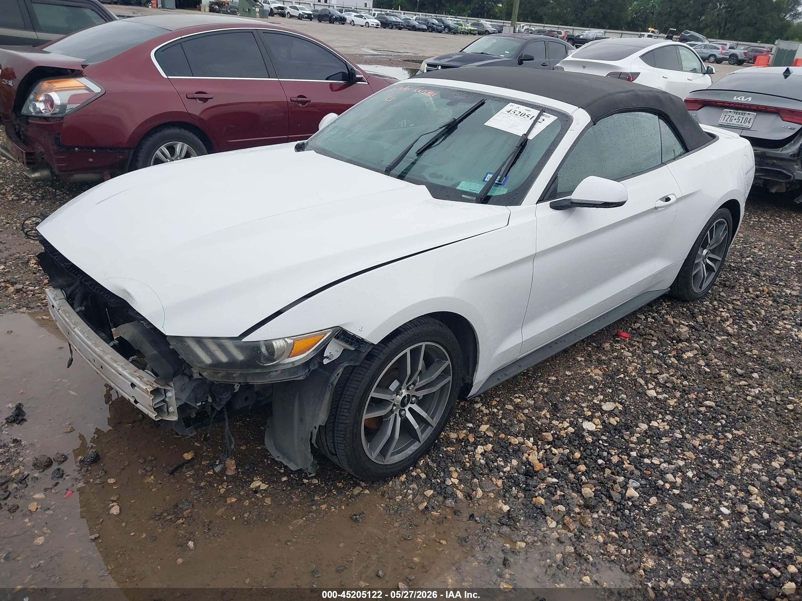 2015 Ford Mustang Ecoboost Premium White vin: 1FATP8UH0F5352729