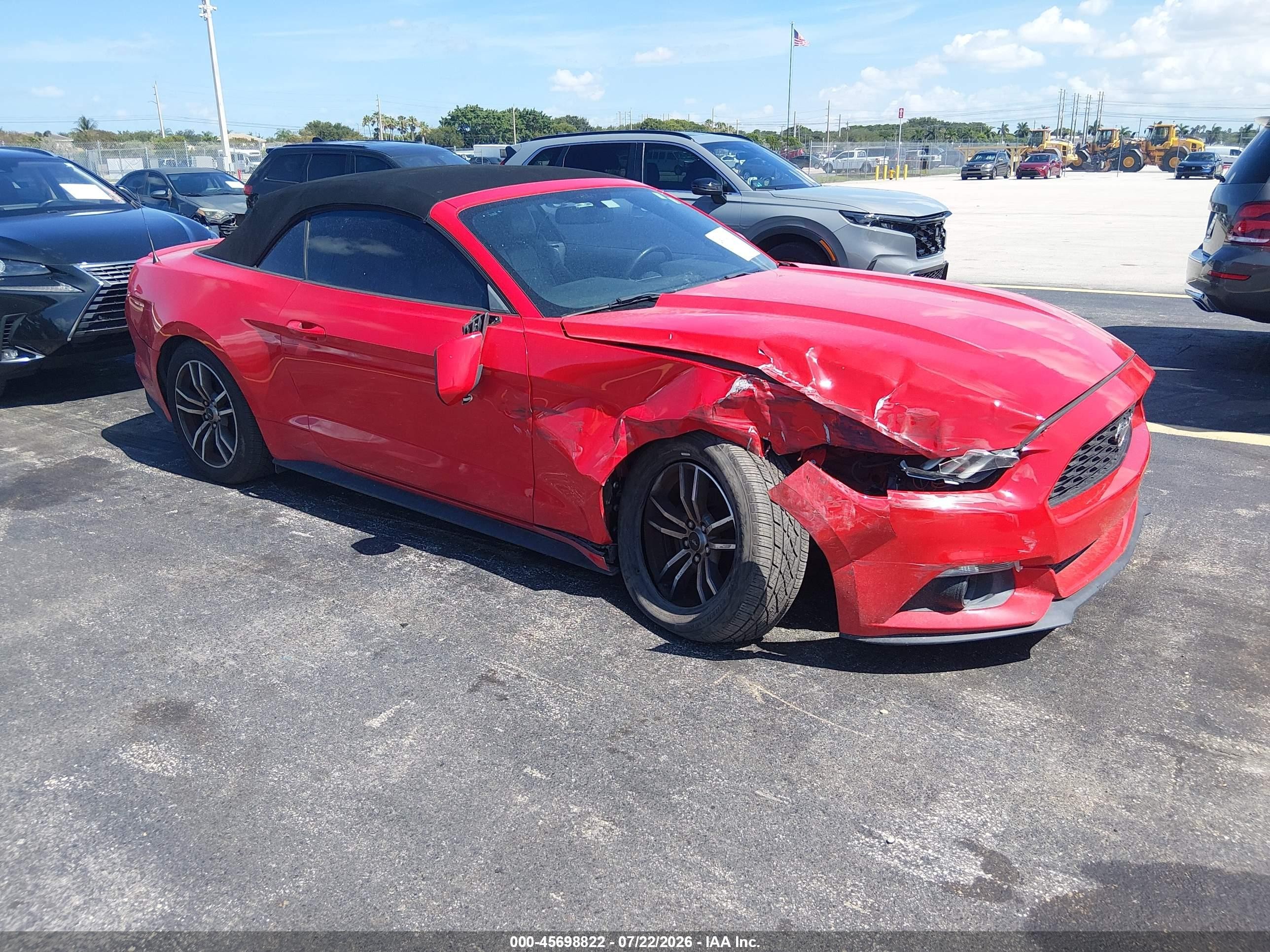2015 Ford Mustang Ecoboost Premium Red vin: 1FATP8UH0F5382961