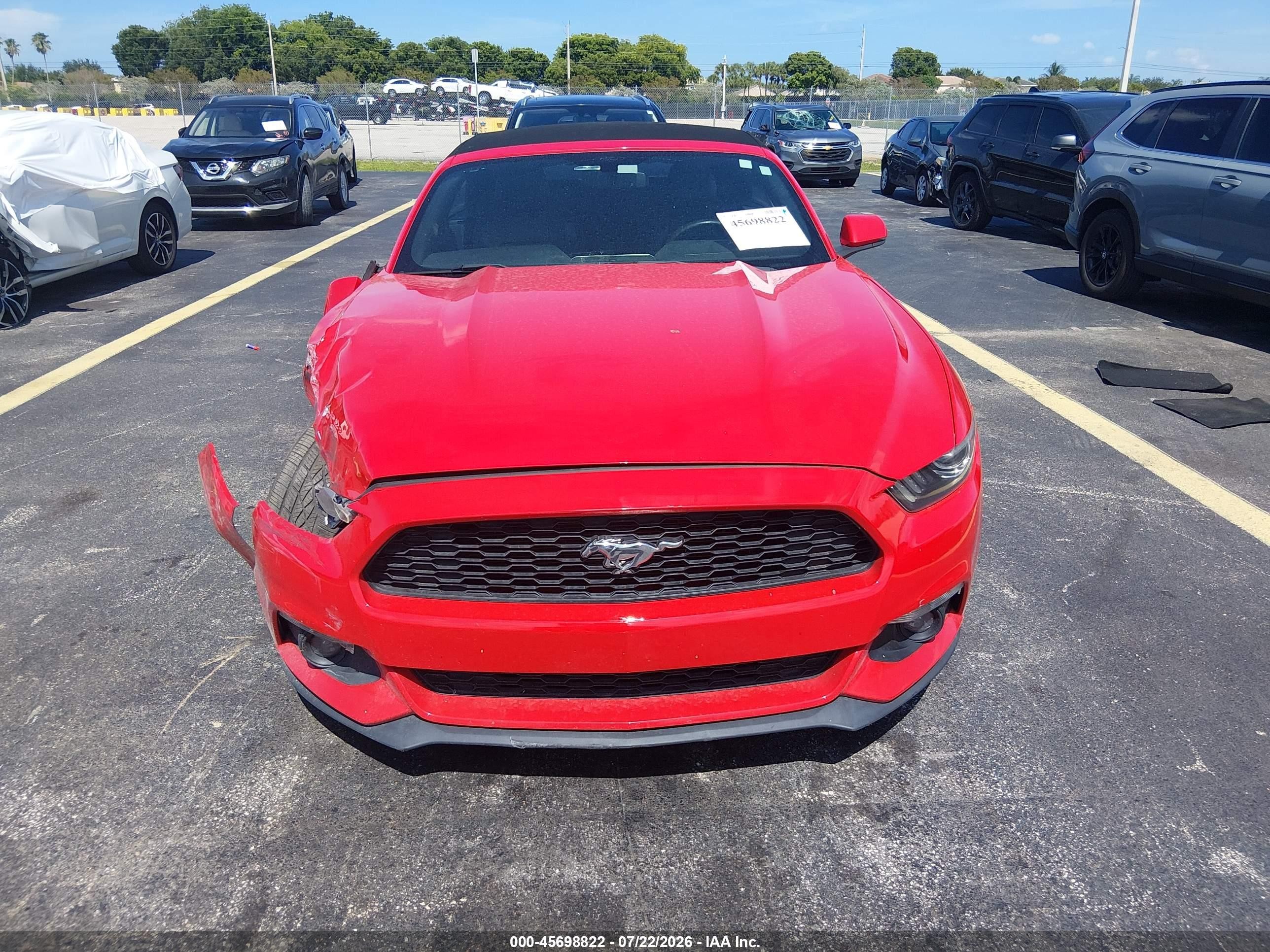 2015 Ford Mustang Ecoboost Premium Красный vin: 1FATP8UH0F5382961