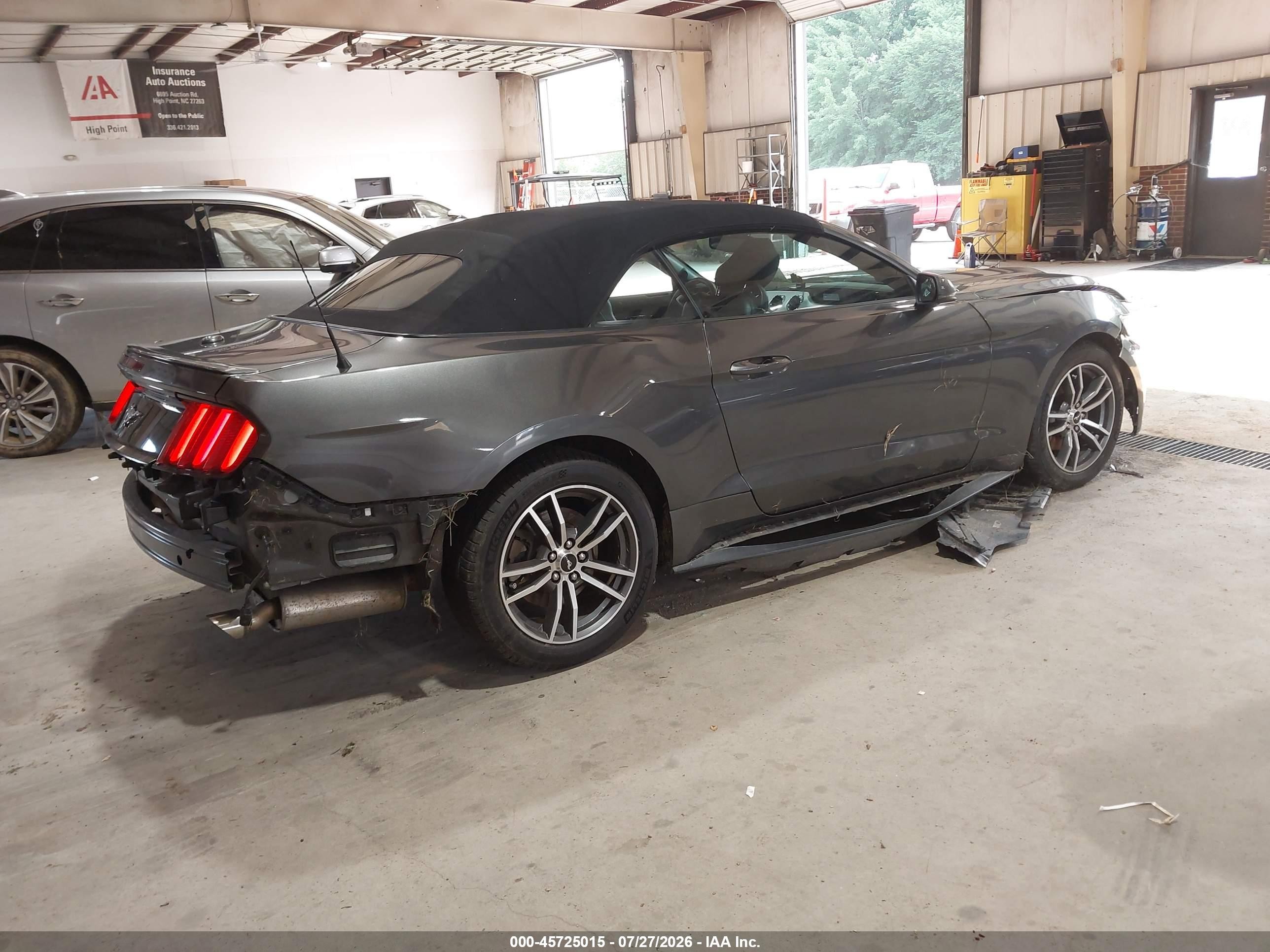 2015 Ford Mustang Ecoboost Premium Gray vin: 1FATP8UH0F5416994