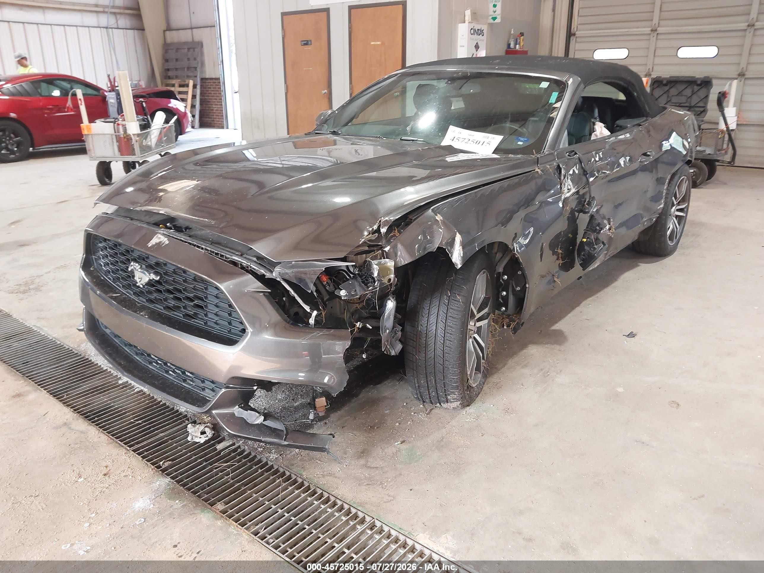2015 Ford Mustang Ecoboost Premium Gray vin: 1FATP8UH0F5416994