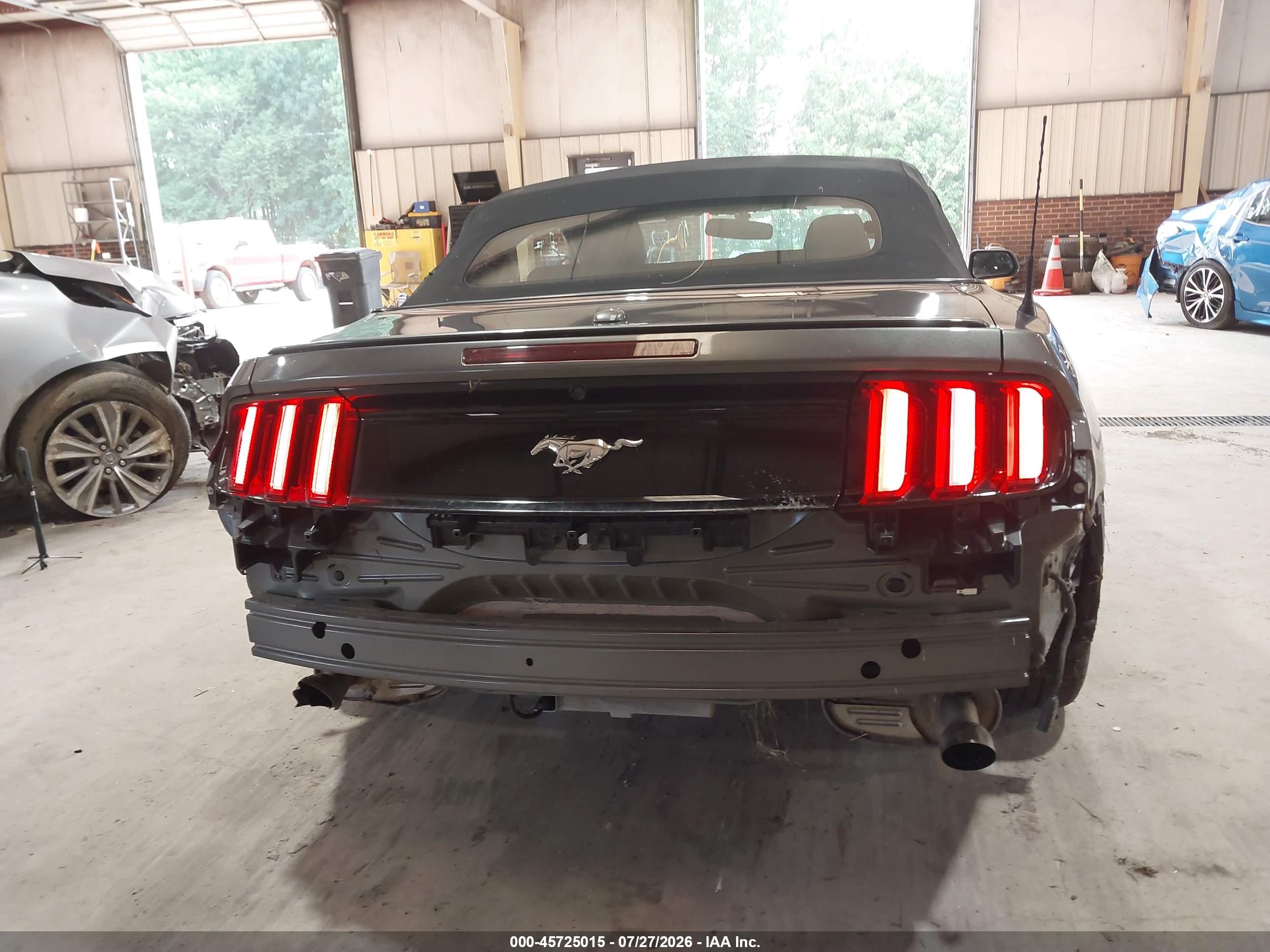 2015 Ford Mustang Ecoboost Premium Gray vin: 1FATP8UH0F5416994