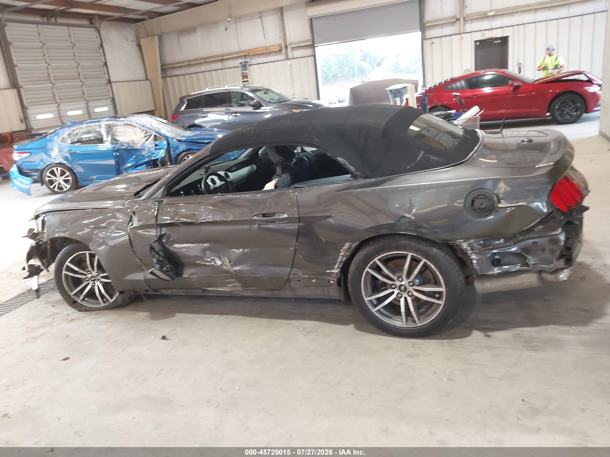 2015 Ford Mustang Ecoboost Premium Gray vin: 1FATP8UH0F5416994