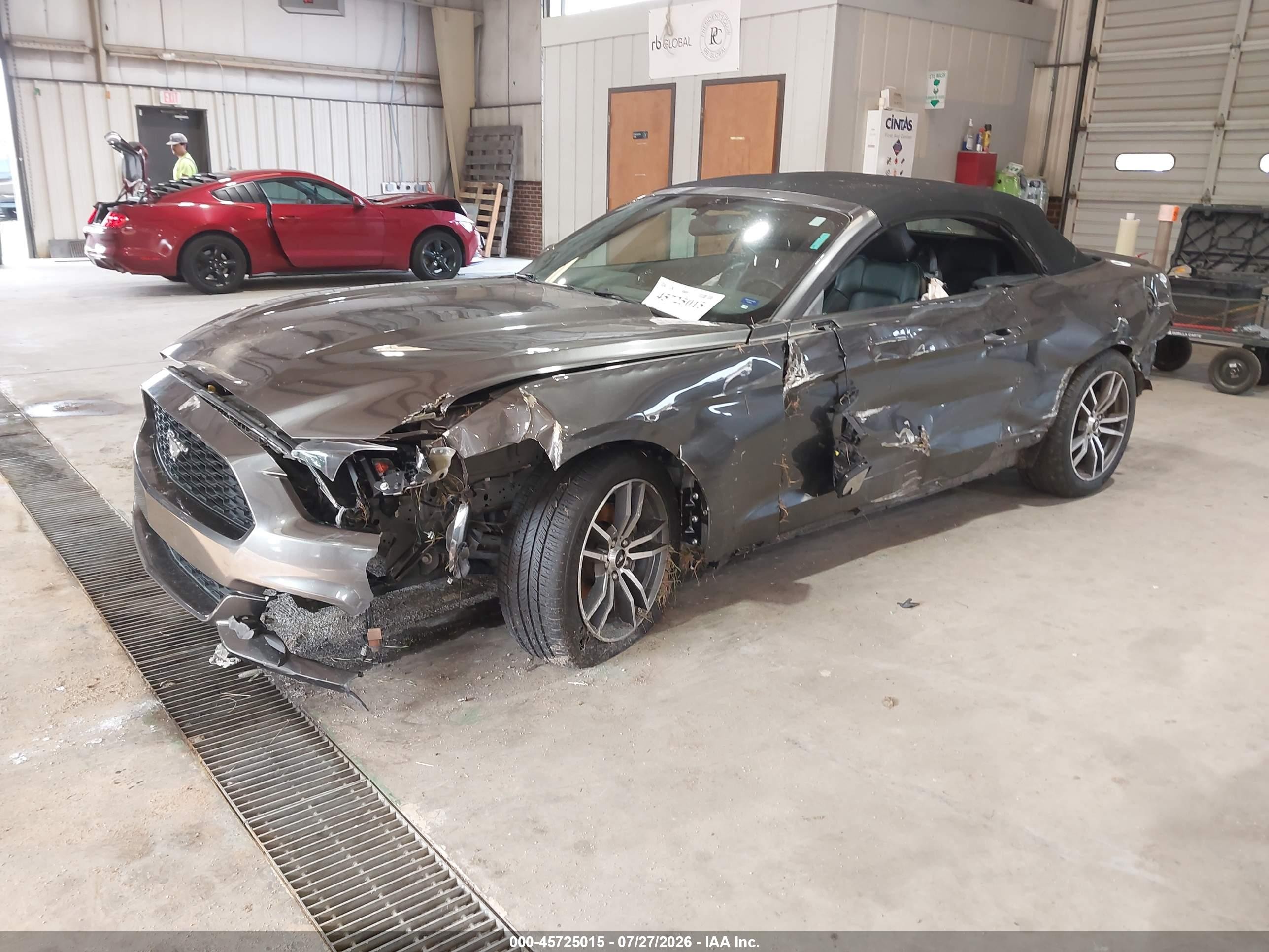2015 Ford Mustang Ecoboost Premium Gray vin: 1FATP8UH0F5416994
