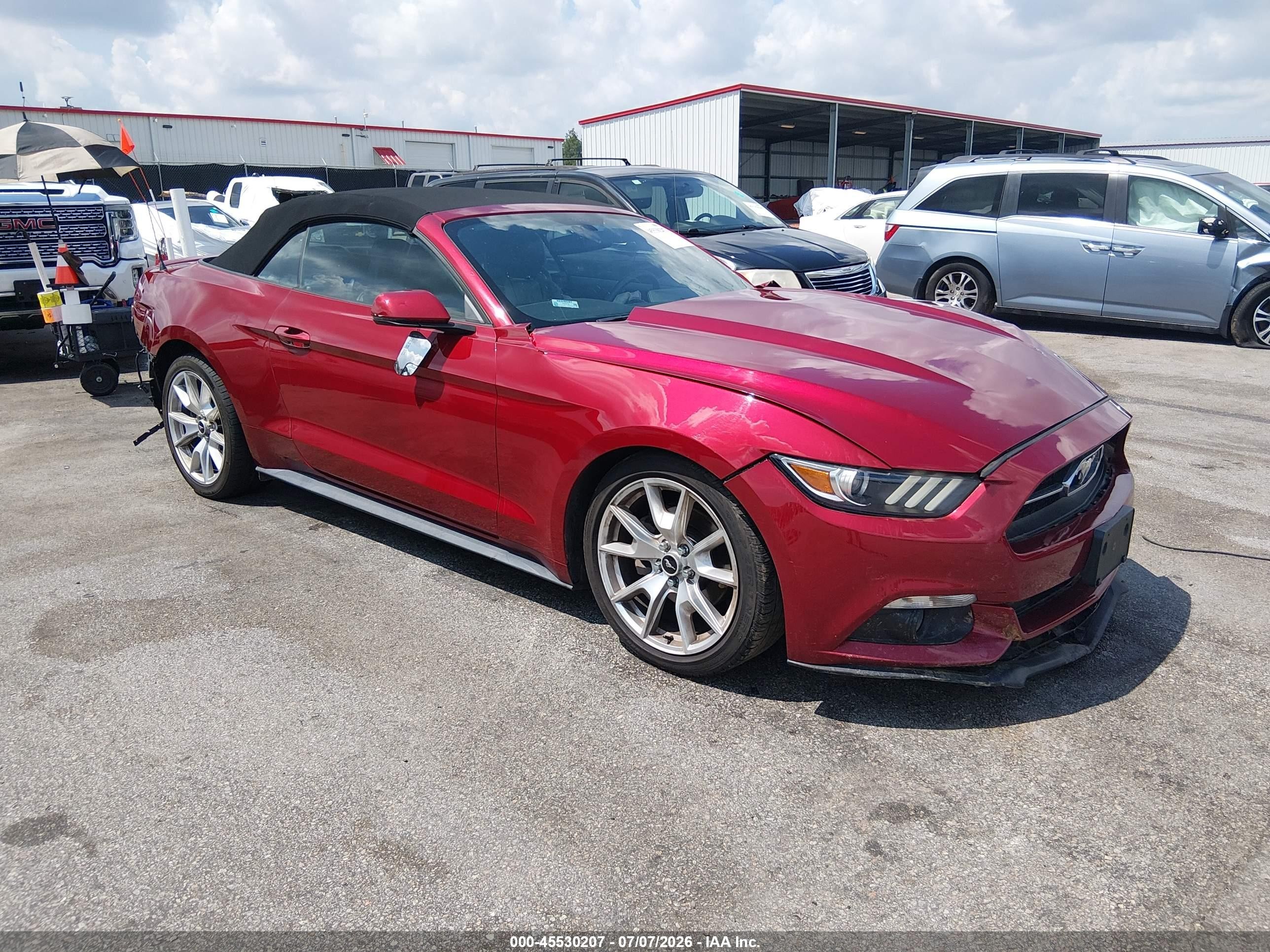 2015 Ford Mustang Ecoboost Premium Red vin: 1FATP8UH2F5328481