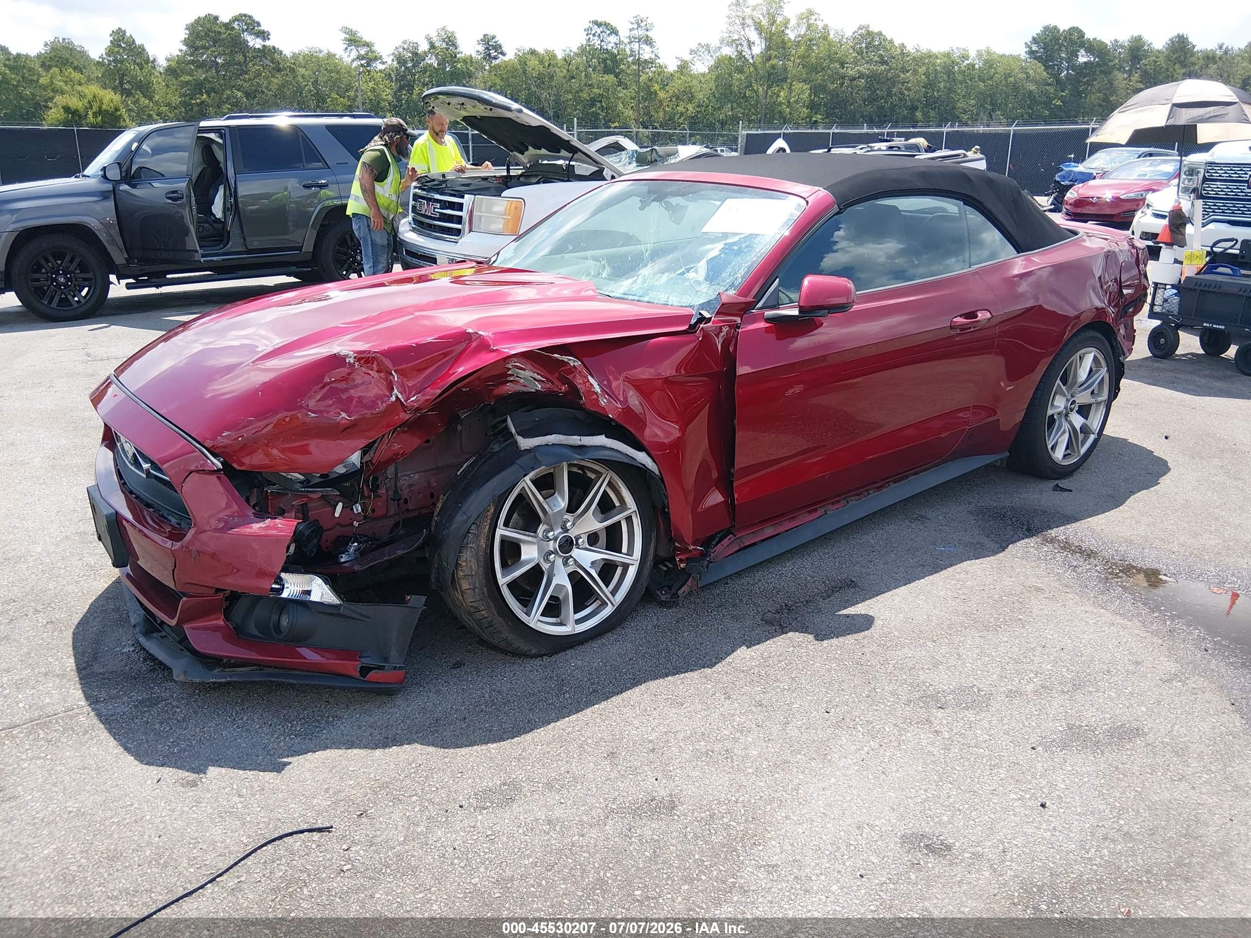 2015 Ford Mustang Ecoboost Premium Red vin: 1FATP8UH2F5328481