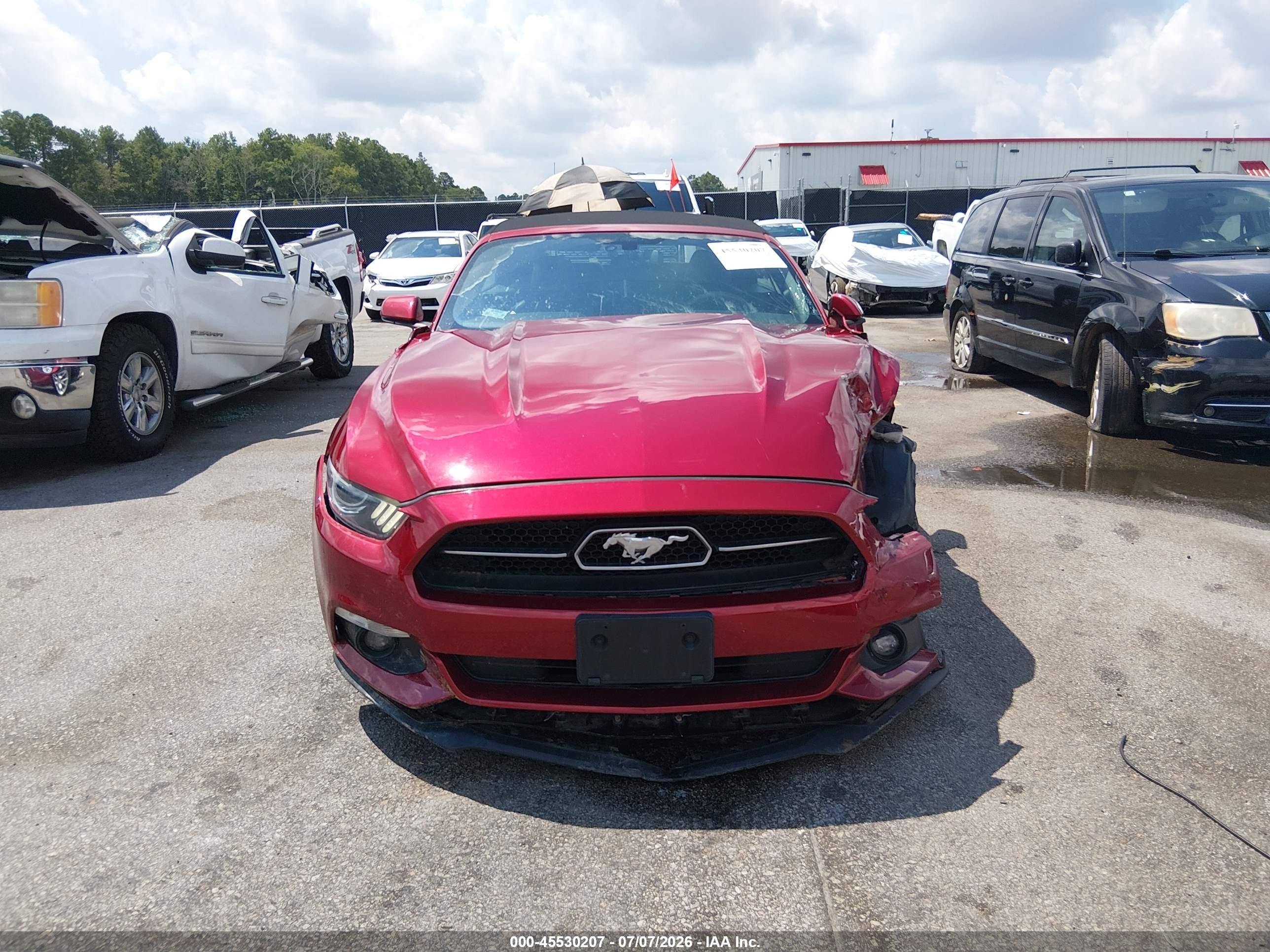2015 Ford Mustang Ecoboost Premium Red vin: 1FATP8UH2F5328481