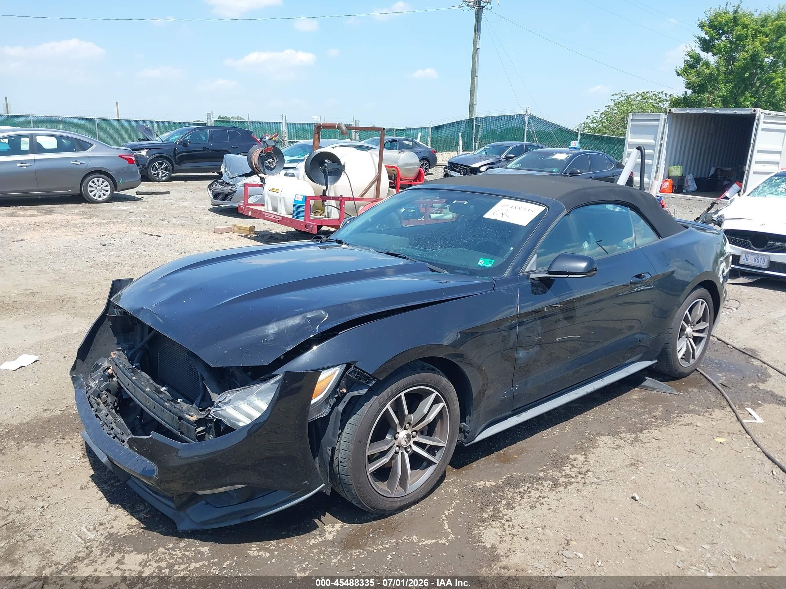 2015 Ford Mustang Ecoboost Premium Black vin: 1FATP8UH2F5364381