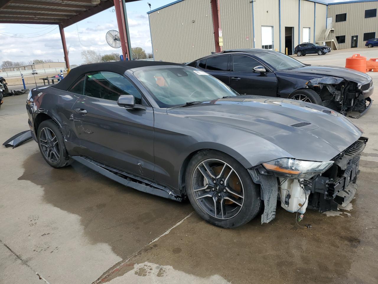 2022 Ford Mustang Gray vin: 1FATP8UH2N5103816 Damage: Right Qtr Panel, Dent(S) W/ Paint Dmg, > 12 Inches