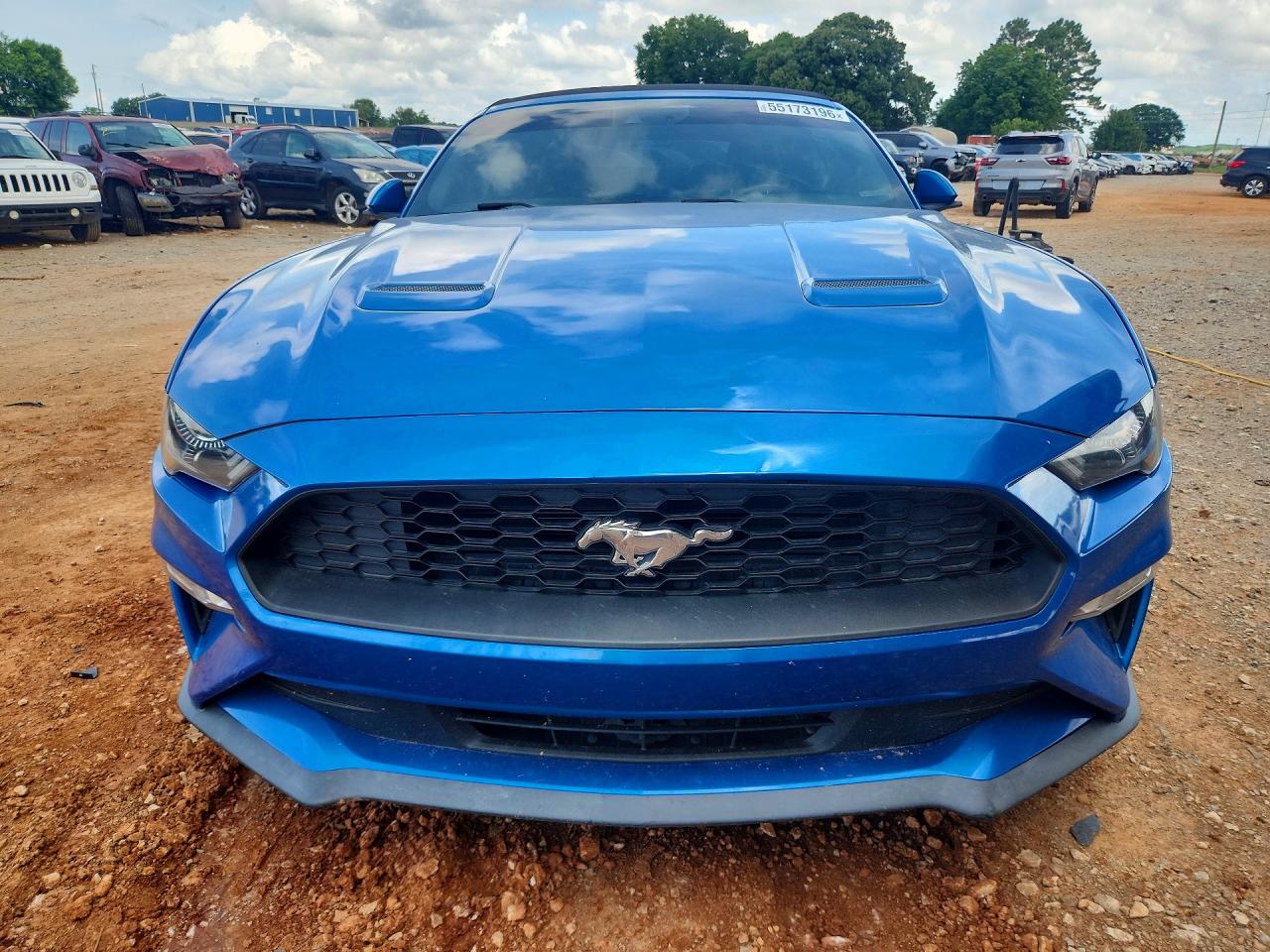 2021 Ford Mustang Blue vin: 1FATP8UH5M5107602
