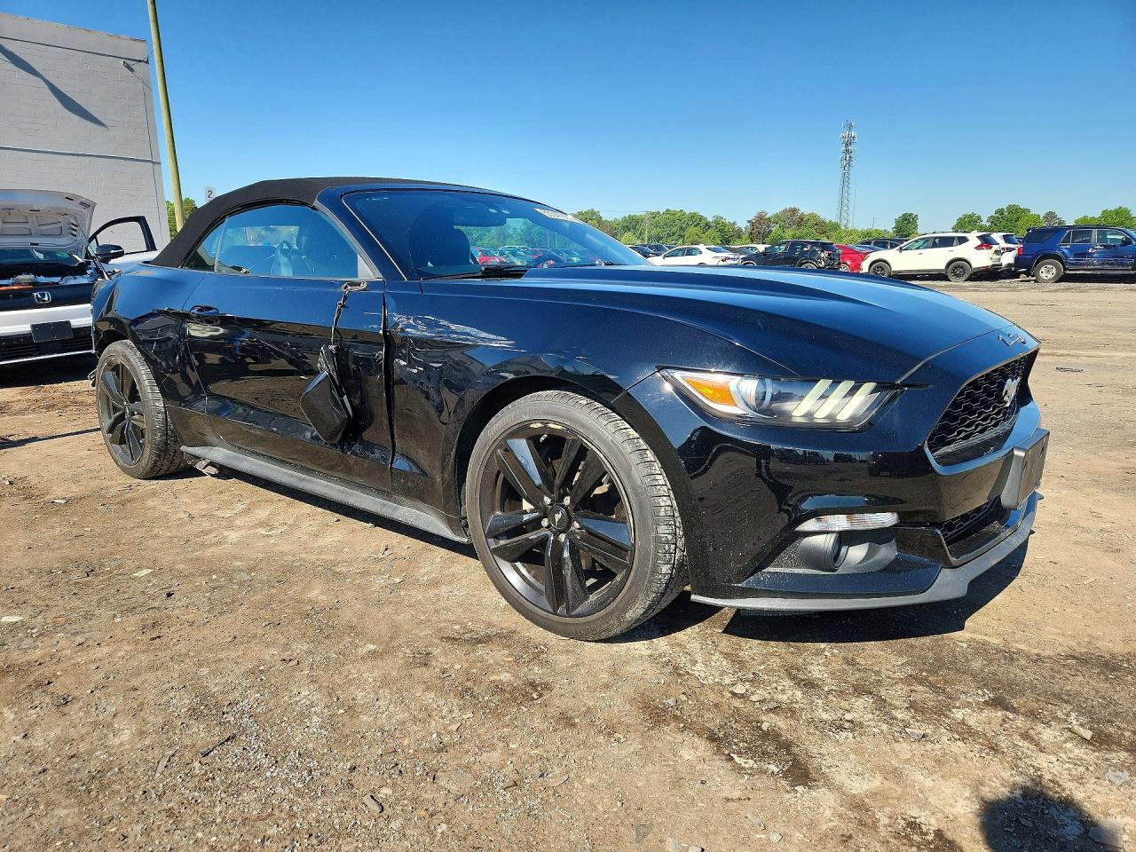 2015 Ford Mustang Black vin: 1FATP8UH7F5374582