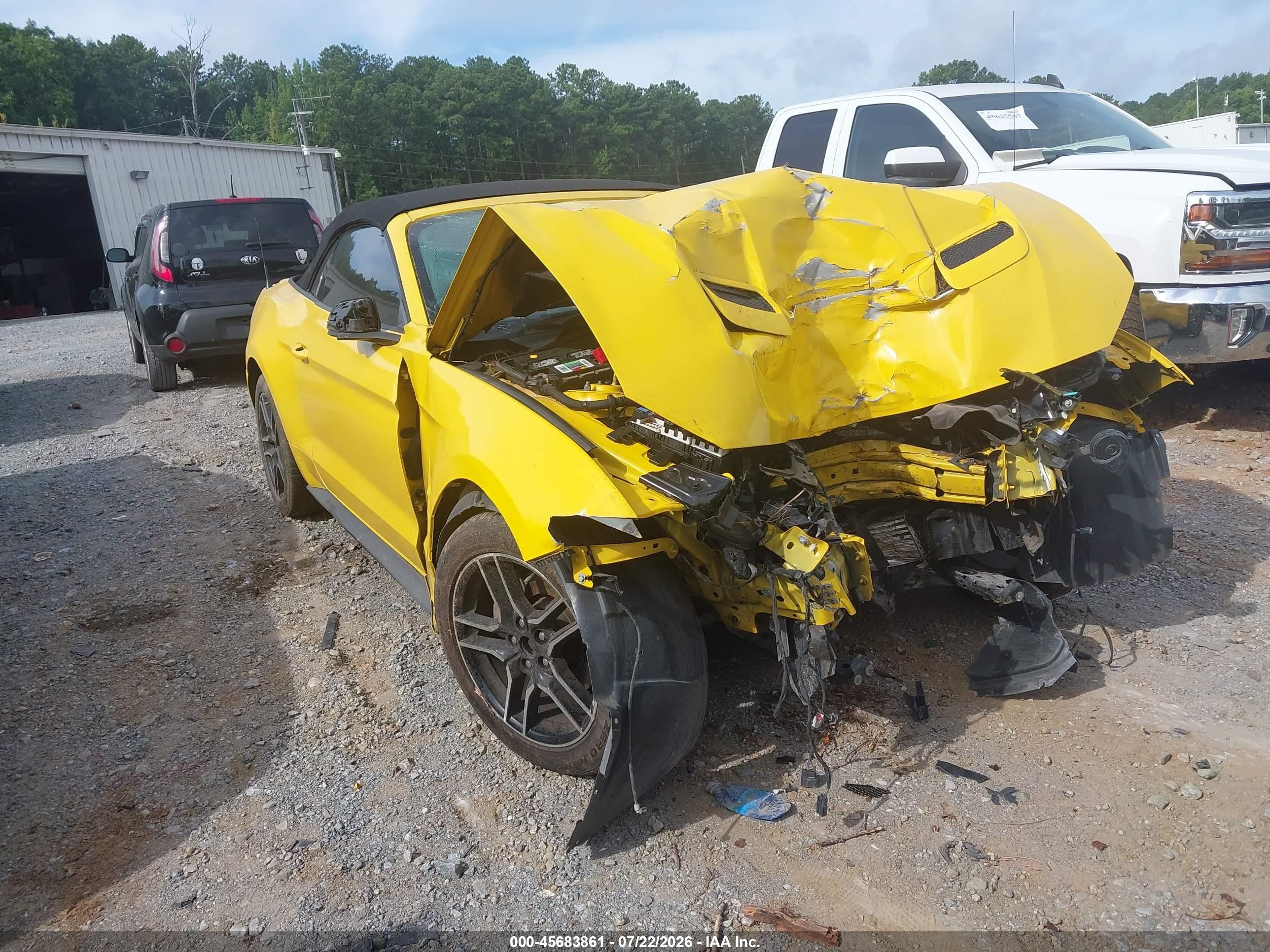 2018 Ford Mustang Ecoboost Premium Yellow vin: 1FATP8UH8J5156563
