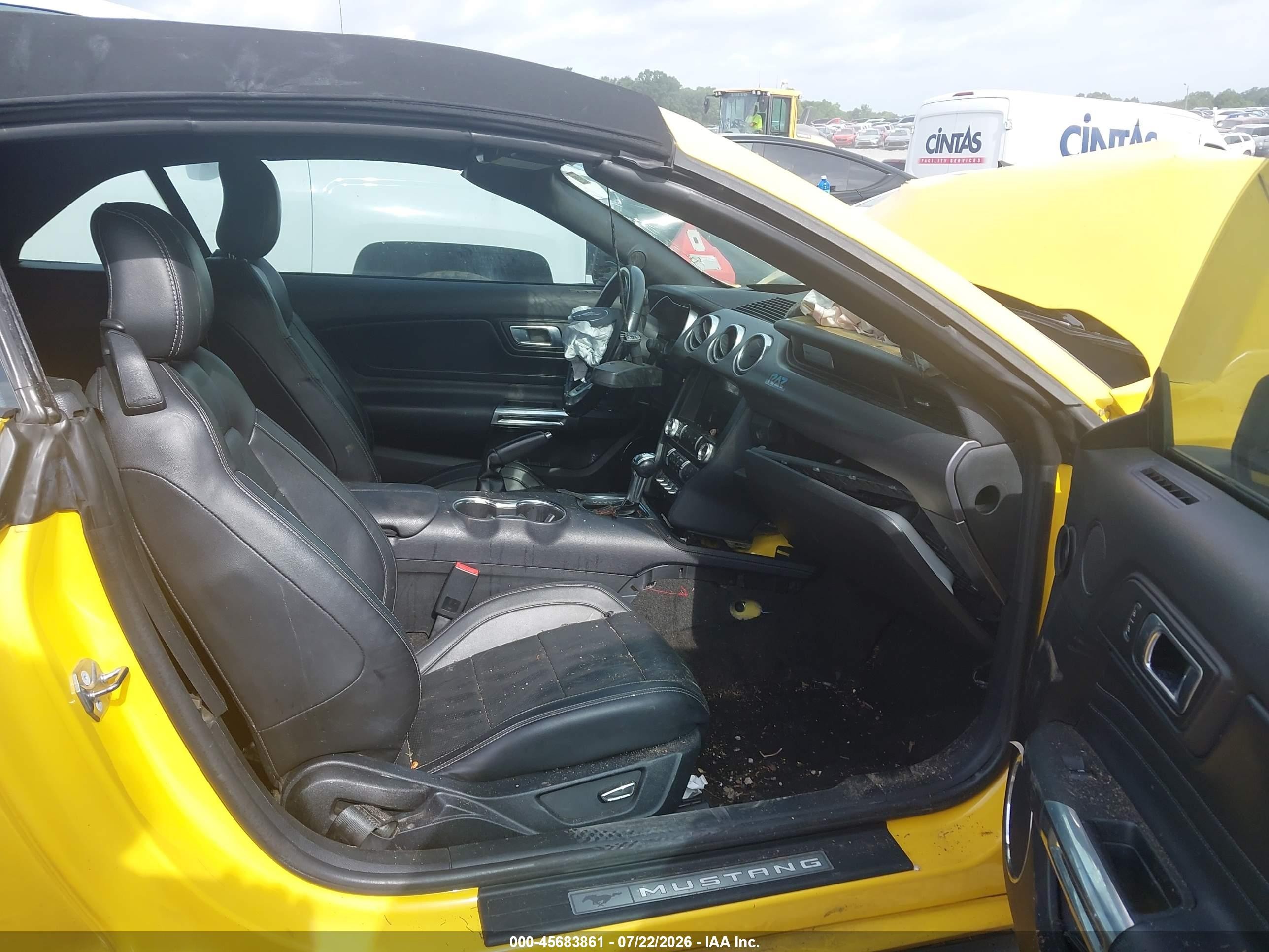 2018 Ford Mustang Ecoboost Premium Yellow vin: 1FATP8UH8J5156563