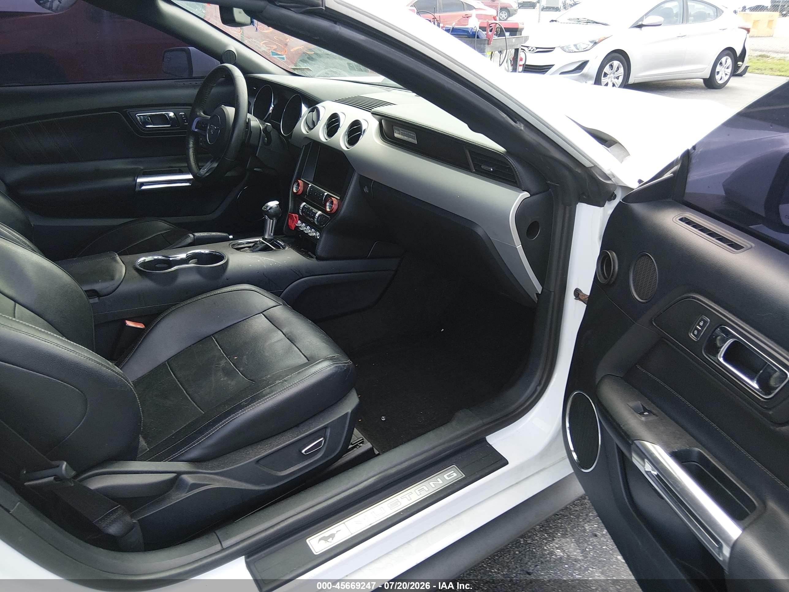 2015 Ford Mustang Ecoboost Premium White vin: 1FATP8UHXF5402777