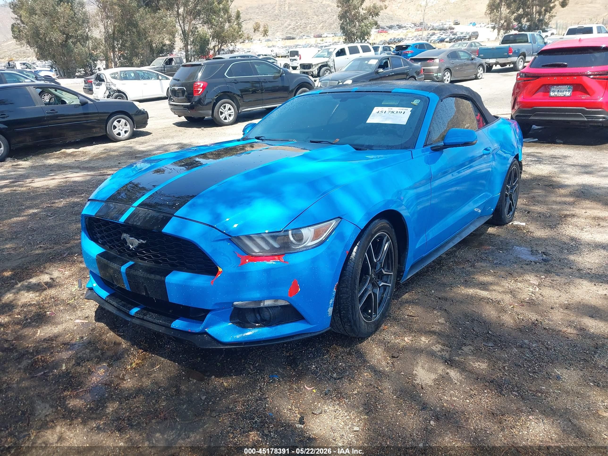 2016 Ford Mustang Ecoboost Premium Синий vin: 1FATP8UHXG5282111