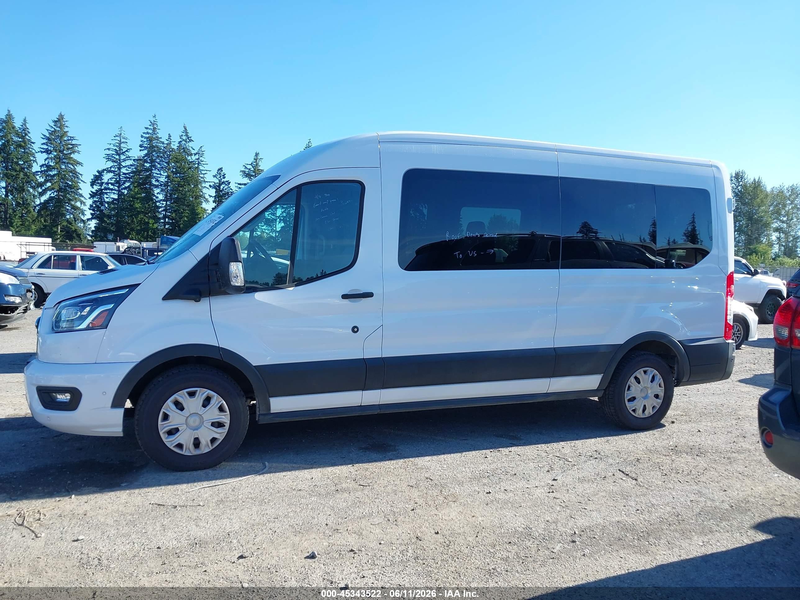 2023 Ford Transit-350 Passenger Van Xlt White vin: 1FBAX2C83PKB36185