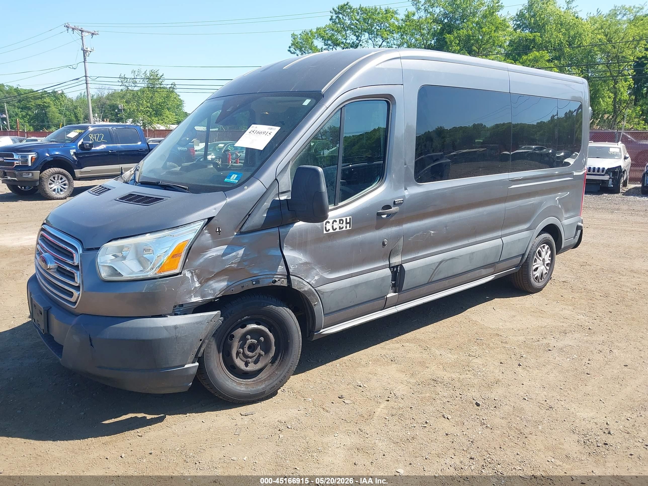 2015 Ford Transit-350 Xlt Gray vin: 1FBAX2CG5FKA24011