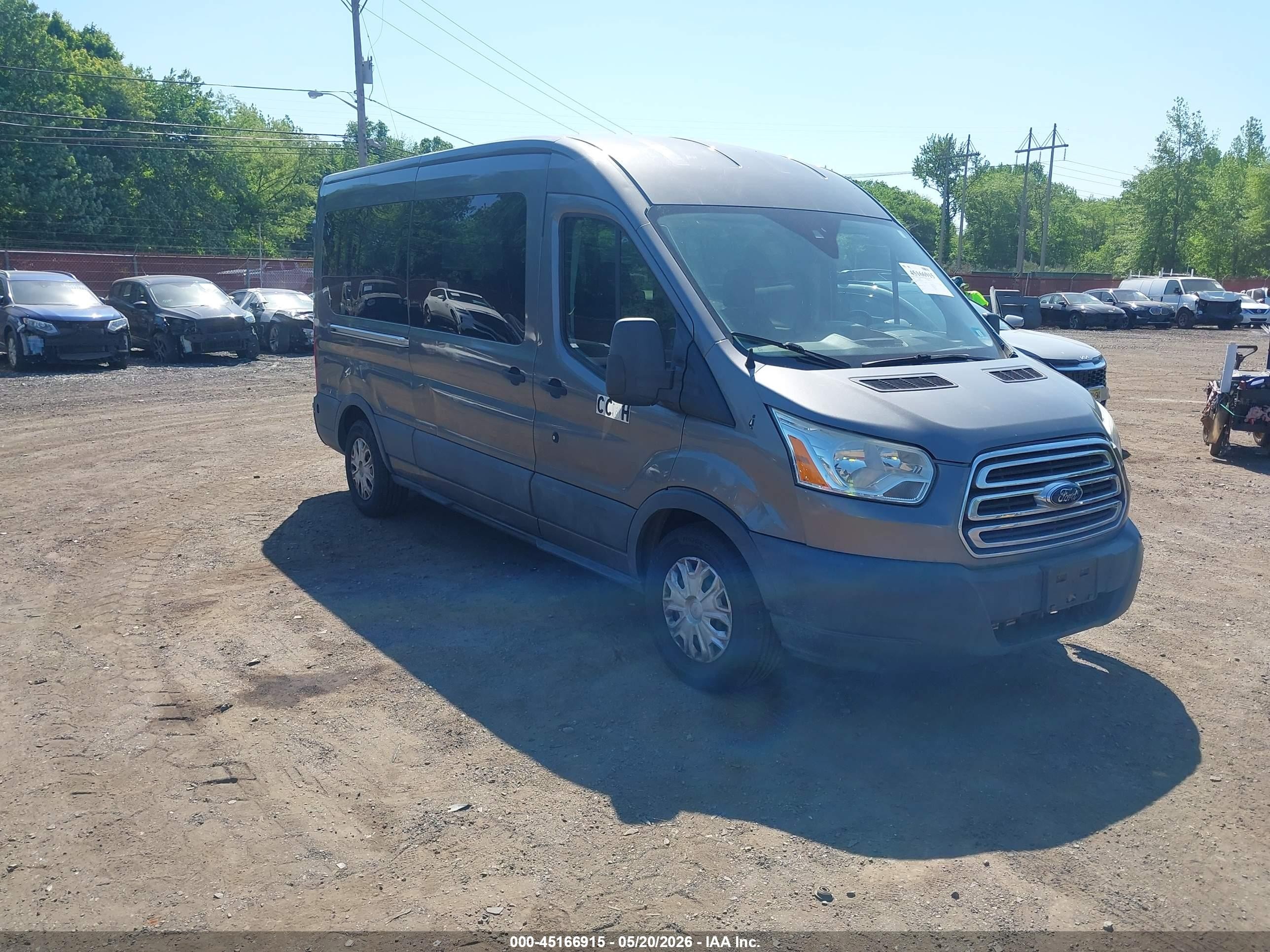 2015 Ford Transit-350 Xlt Gray vin: 1FBAX2CG5FKA24011