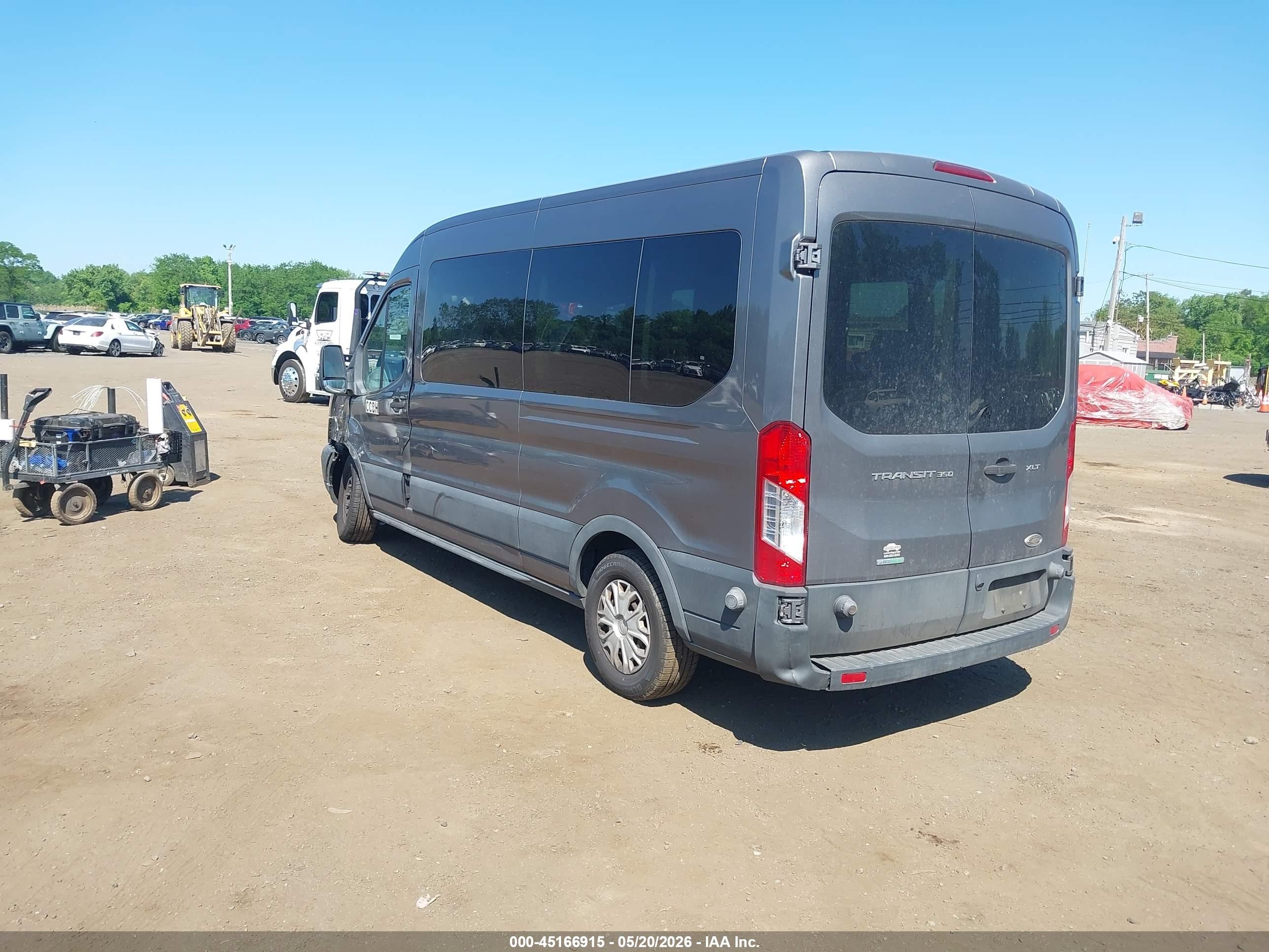 2015 Ford Transit-350 Xlt Gray vin: 1FBAX2CG5FKA24011