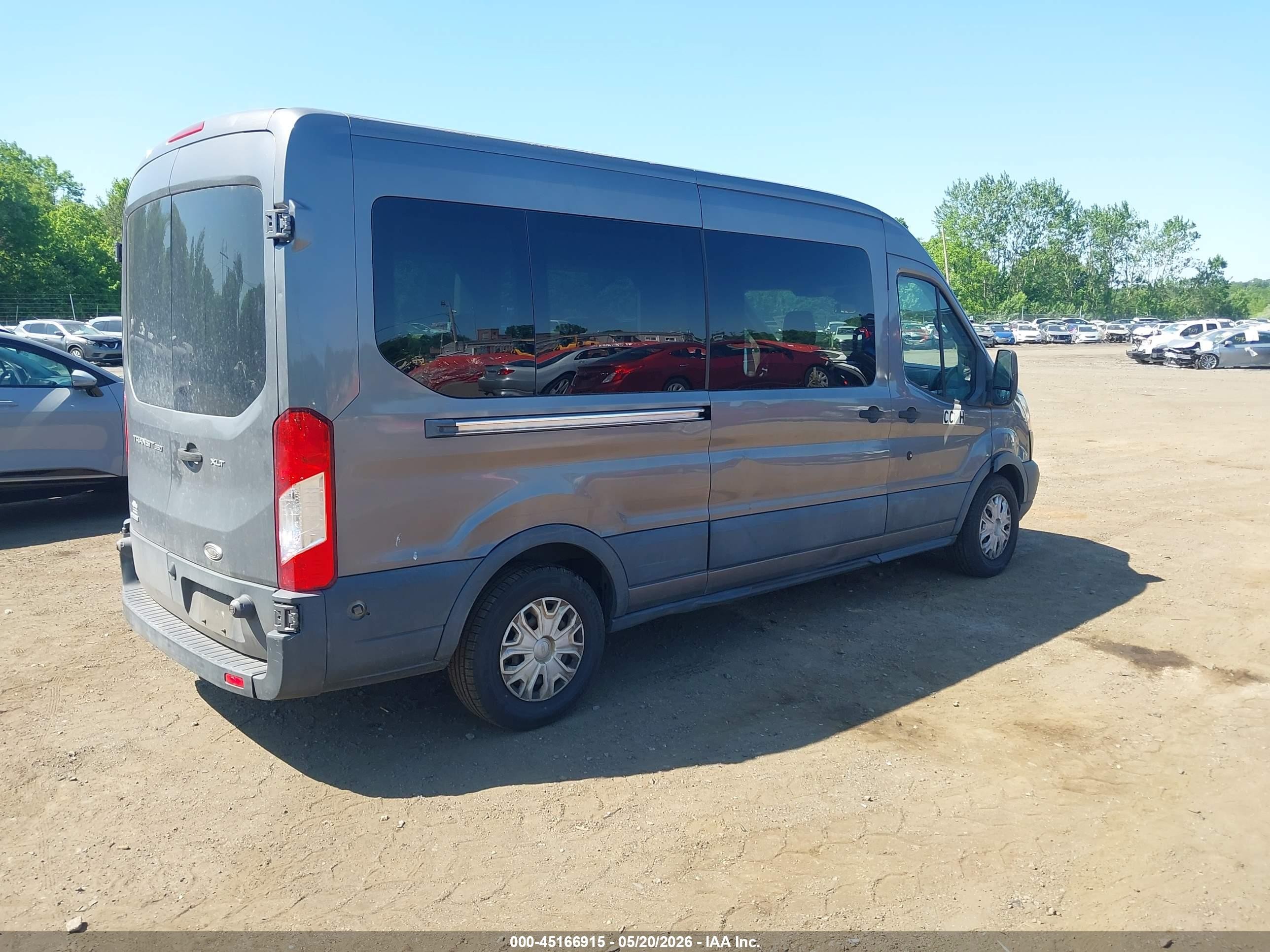 2015 Ford Transit-350 Xlt Gray vin: 1FBAX2CG5FKA24011