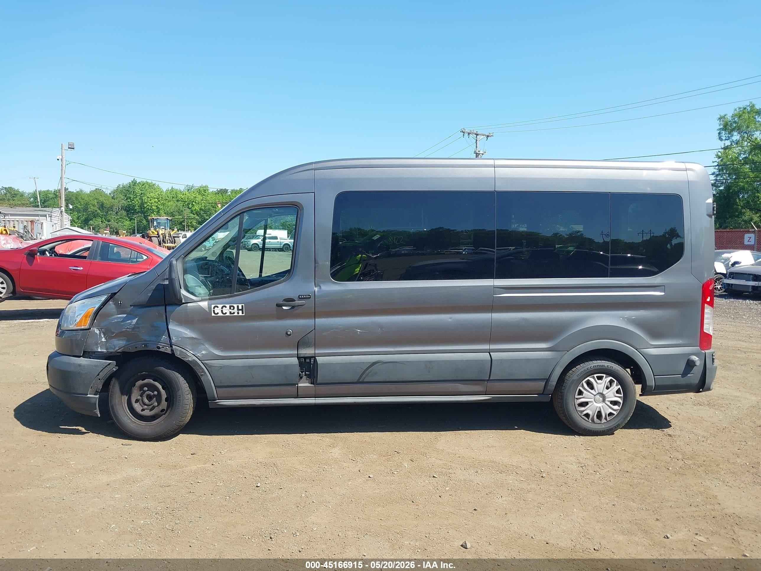 2015 Ford Transit-350 Xlt Gray vin: 1FBAX2CG5FKA24011