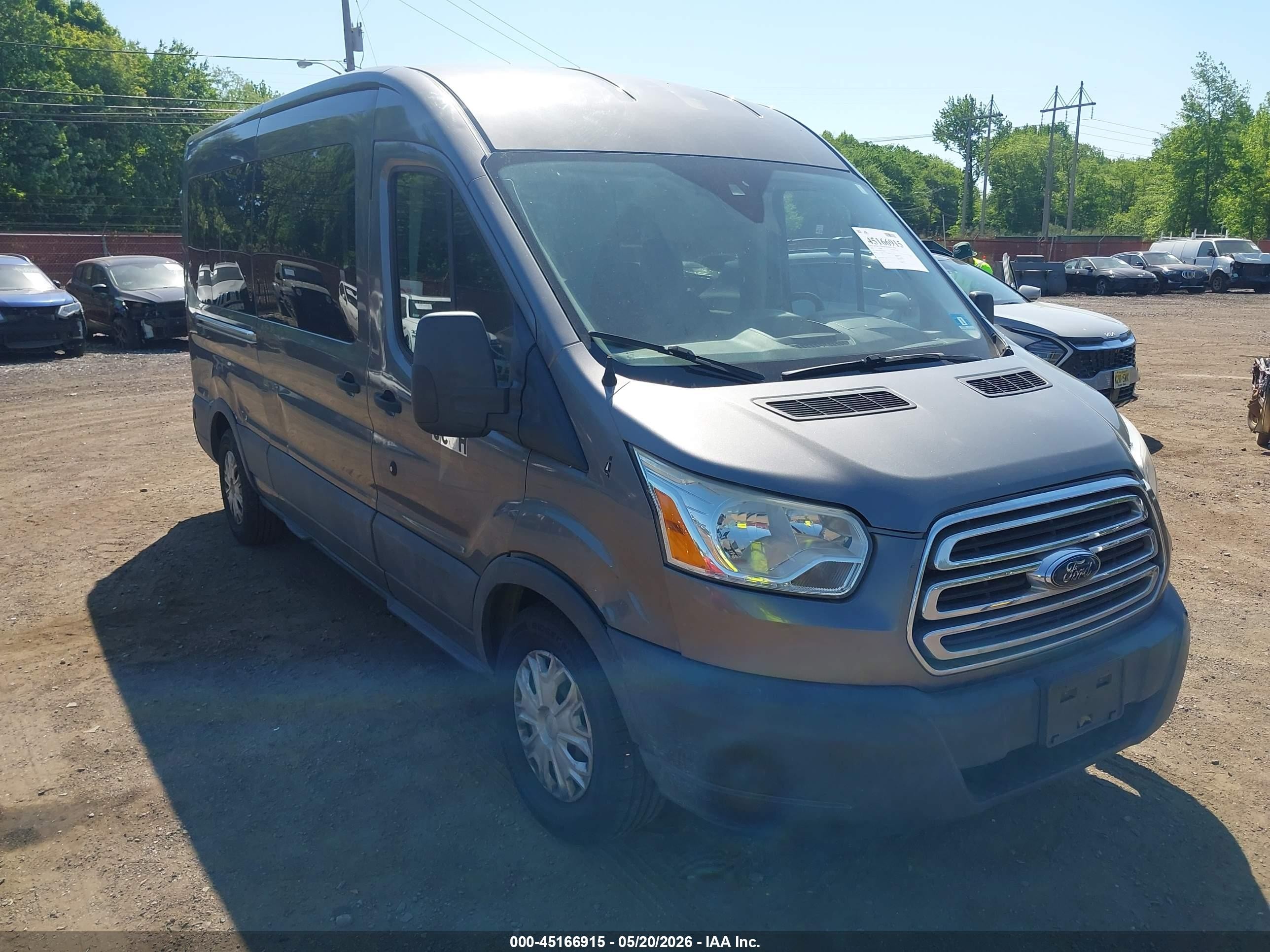 2015 Ford Transit-350 Xlt Gray vin: 1FBAX2CG5FKA24011
