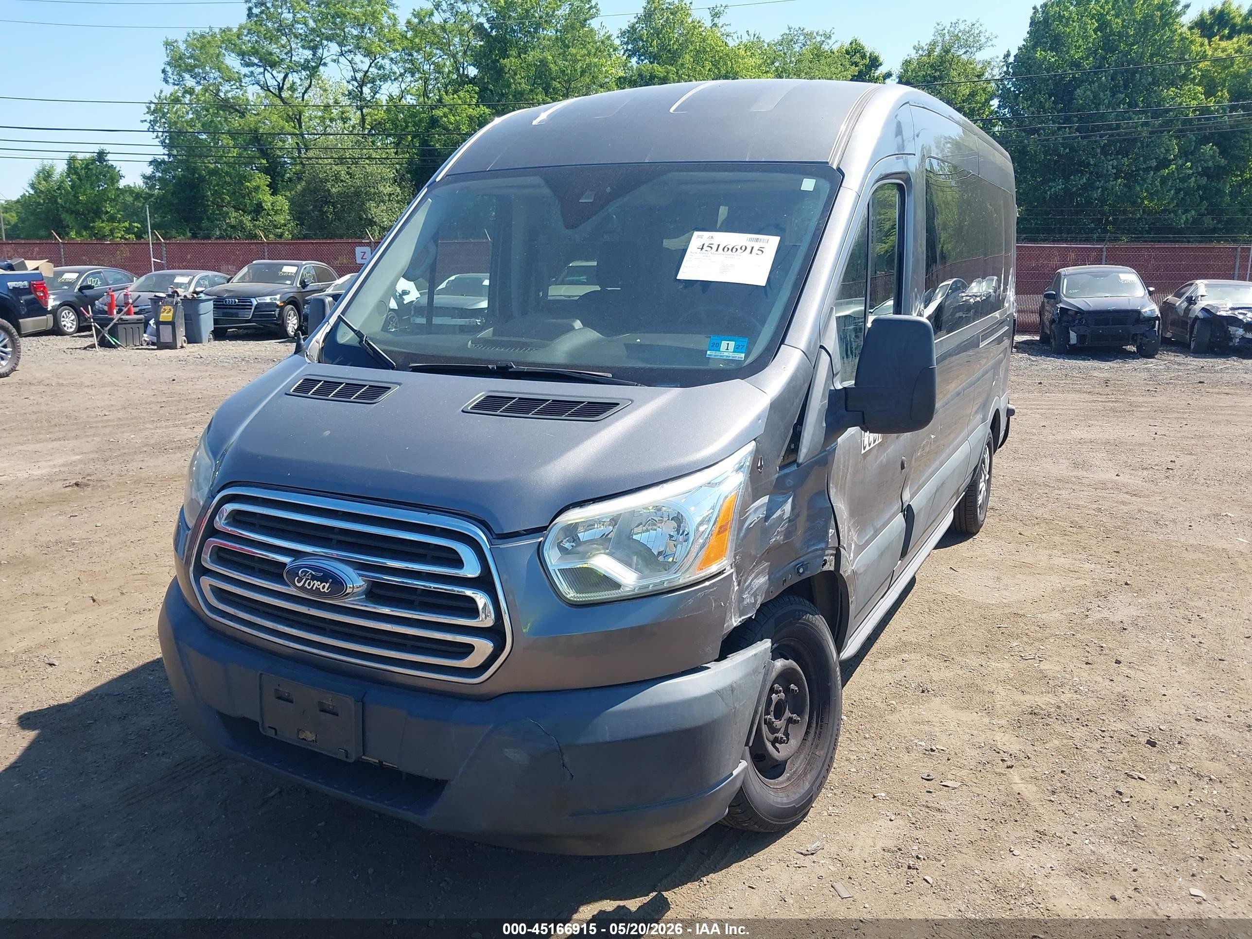 2015 Ford Transit-350 Xlt Gray vin: 1FBAX2CG5FKA24011