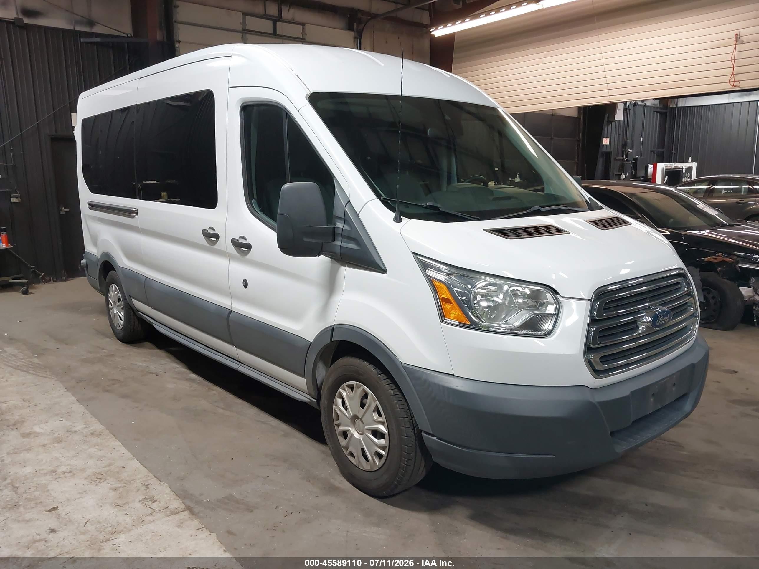 2015 Ford Transit-350 Xlt White vin: 1FBAX2CM1FKB27691