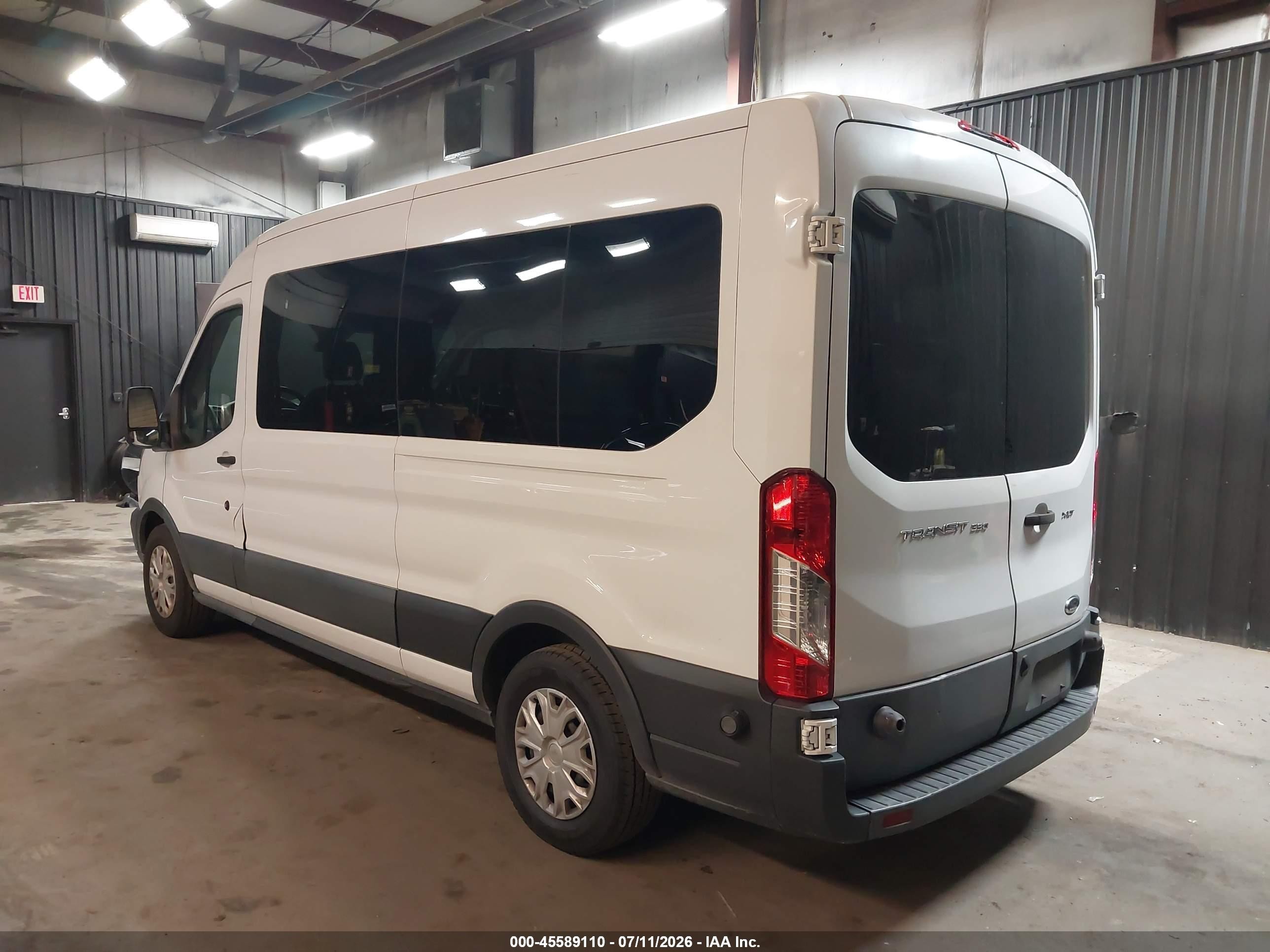2015 Ford Transit-350 Xlt White vin: 1FBAX2CM1FKB27691
