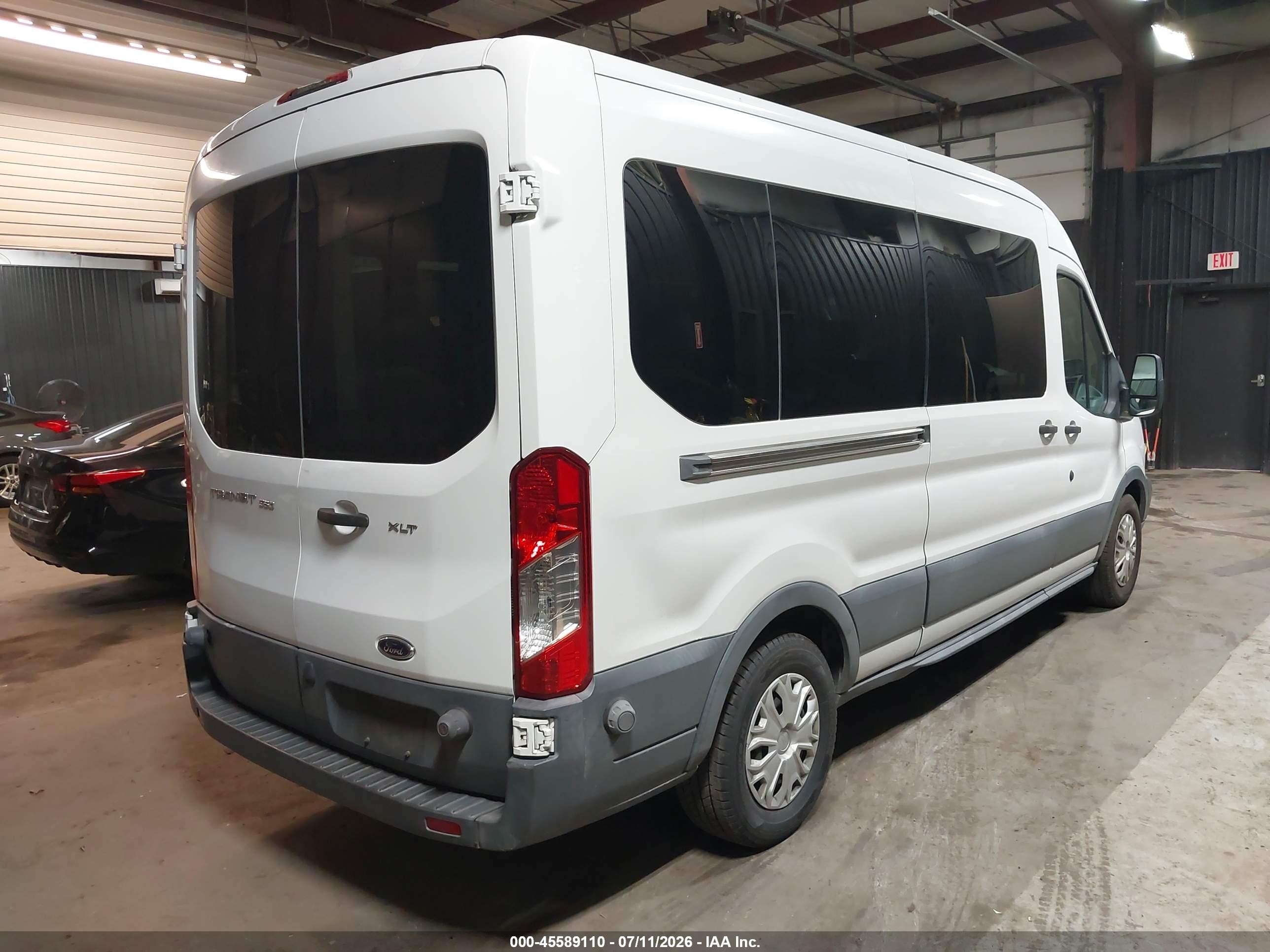 2015 Ford Transit-350 Xlt White vin: 1FBAX2CM1FKB27691
