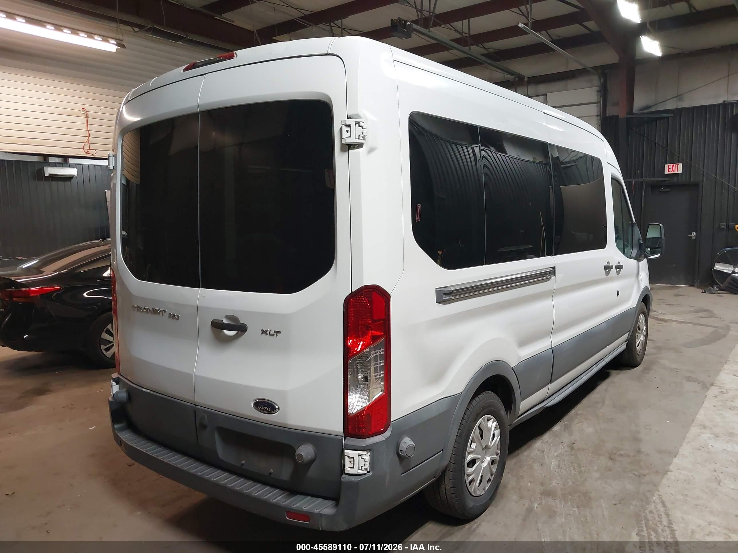 2015 Ford Transit-350 Xlt White vin: 1FBAX2CM1FKB27691