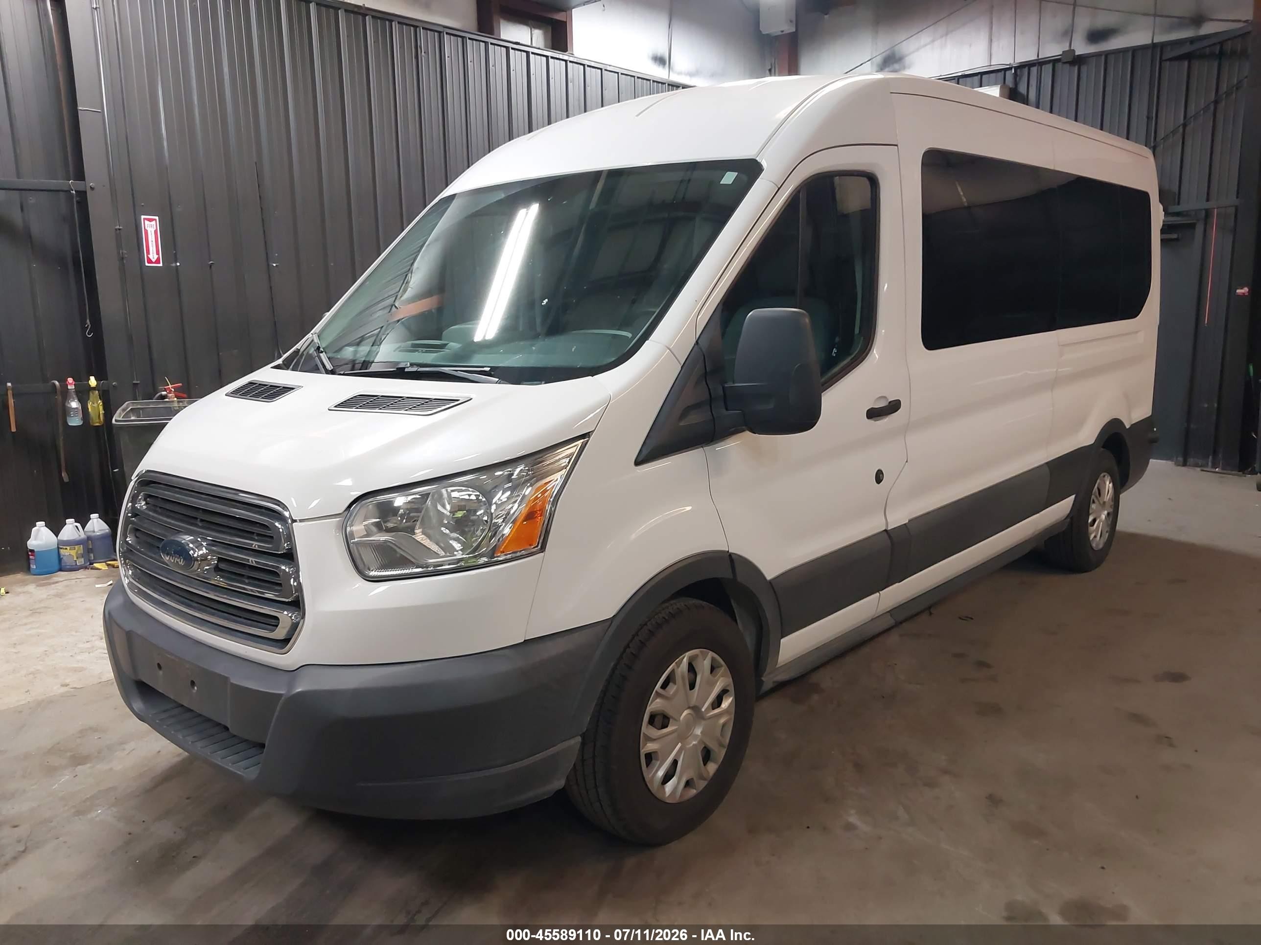 2015 Ford Transit-350 Xlt White vin: 1FBAX2CM1FKB27691